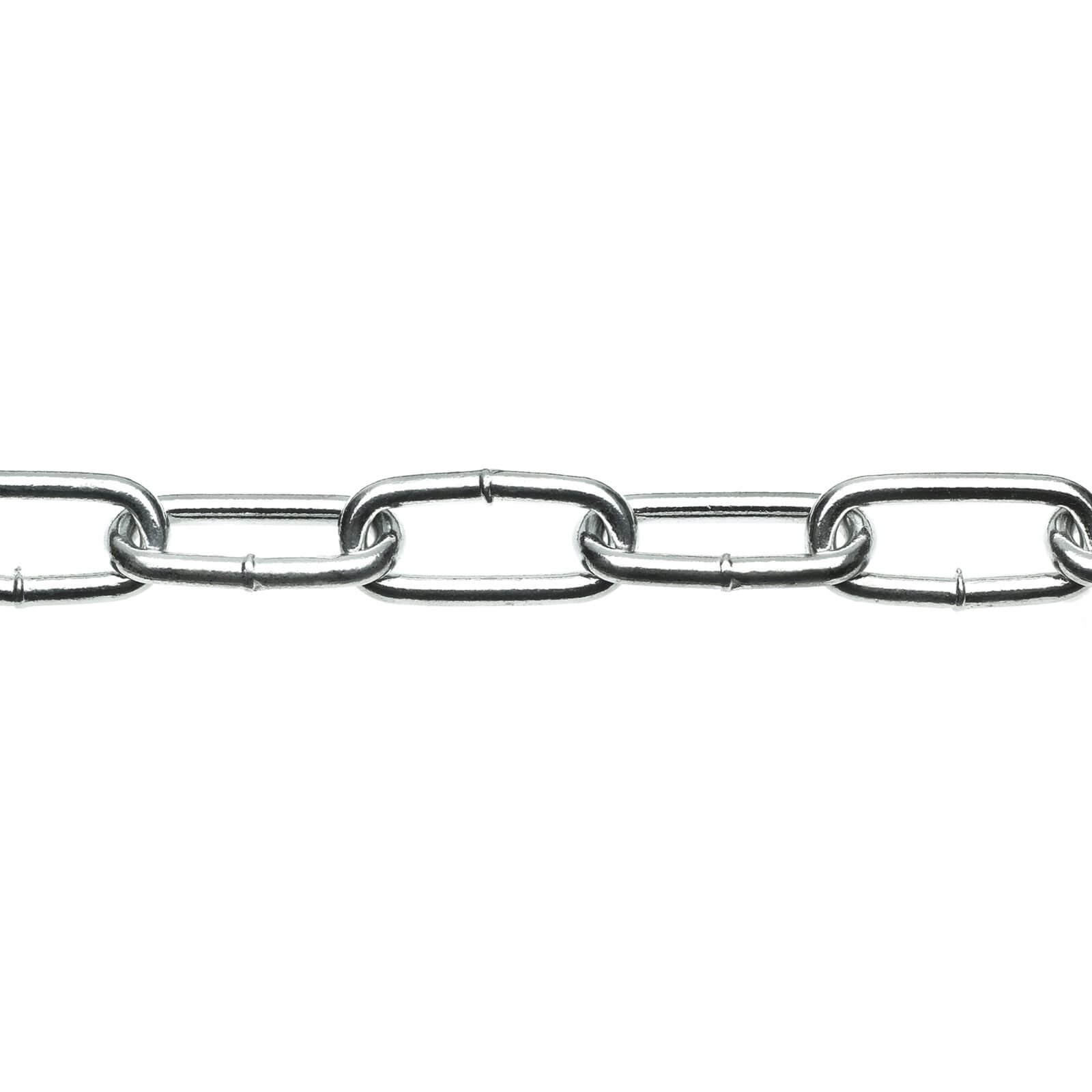 Long Link Welded Chain - Bright Zinc Plated - 6mm
