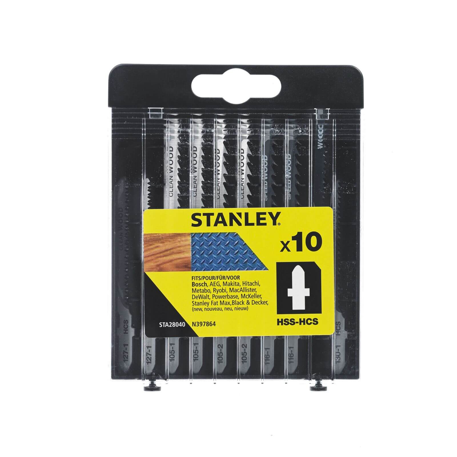 Stanley 10Pc Wood Jigsaw Blades T - STA28040-XJ