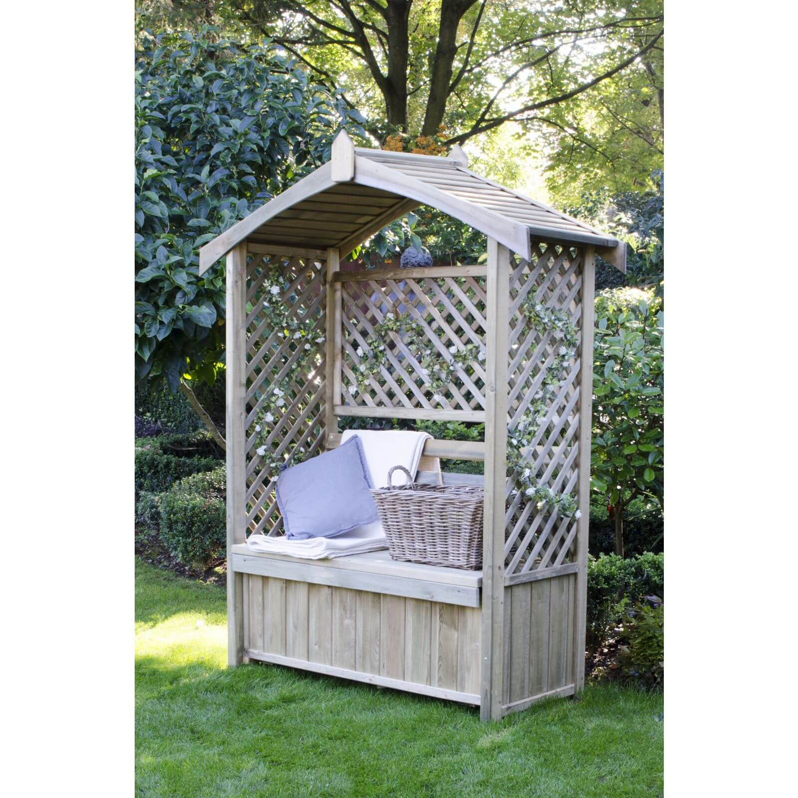Forest Arbour with Storage Box