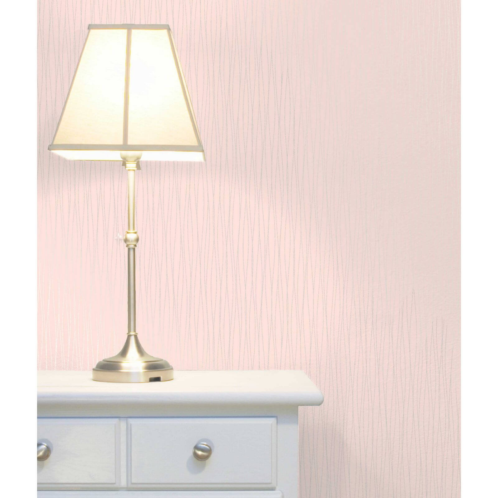 Fine Decor Sparkle Linear Stripe Pink Wallpaper
