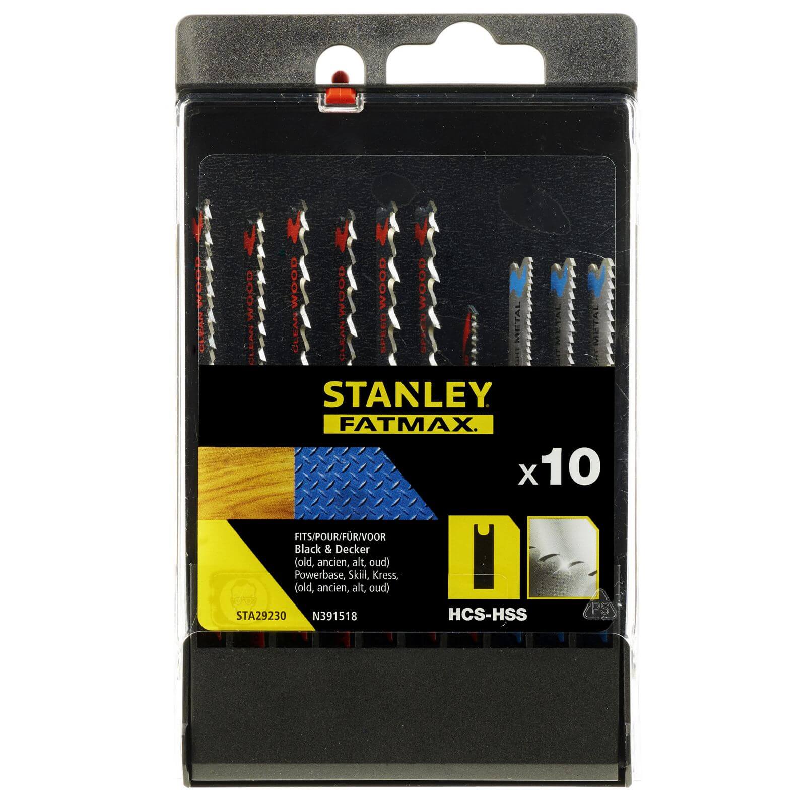 Stanley Fatmax 10Pc Mixed Jigsaw Blades U - STA29230-XJ