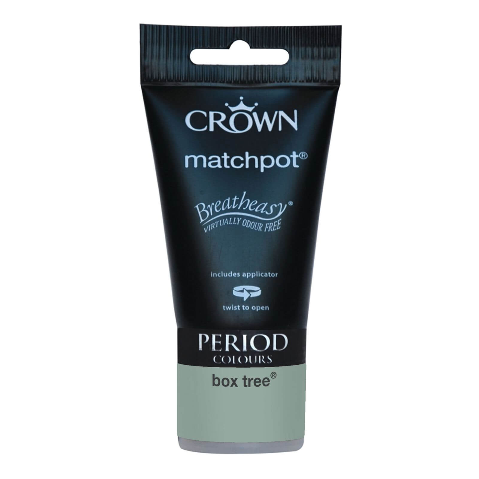 Crown Period Colours Breatheasy Box Tree - Flat Matt Emulsion Paint - 40ml Tester