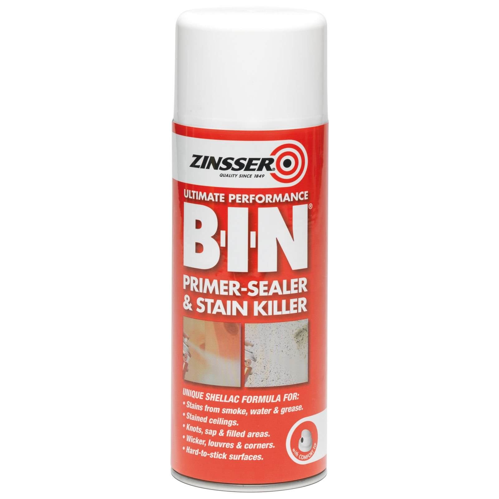 Zinsser BIN Primer-Sealer & Stain Killer White - 390ml