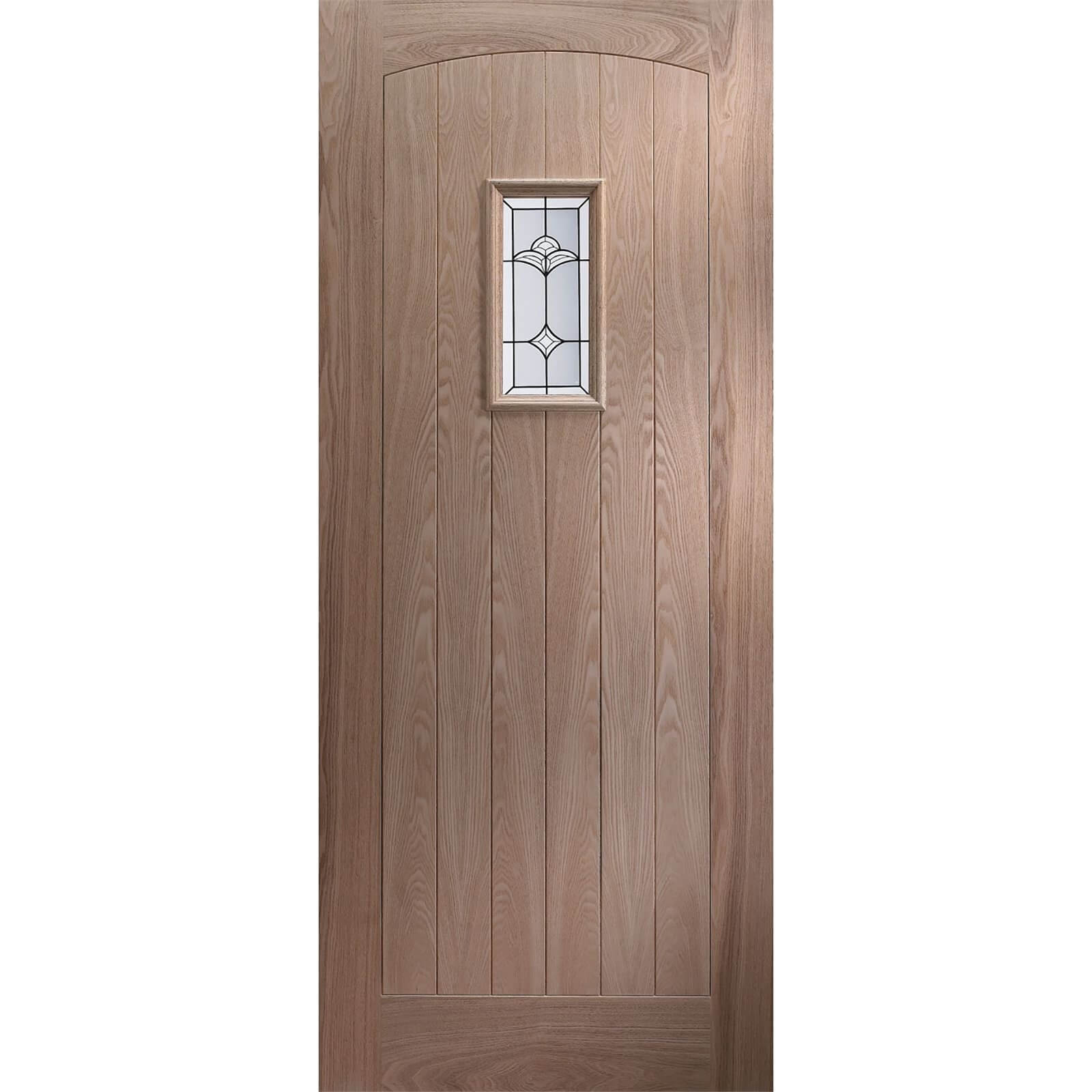 Croft Triple Glazed Oak Veneer External Door - 838mm Wide