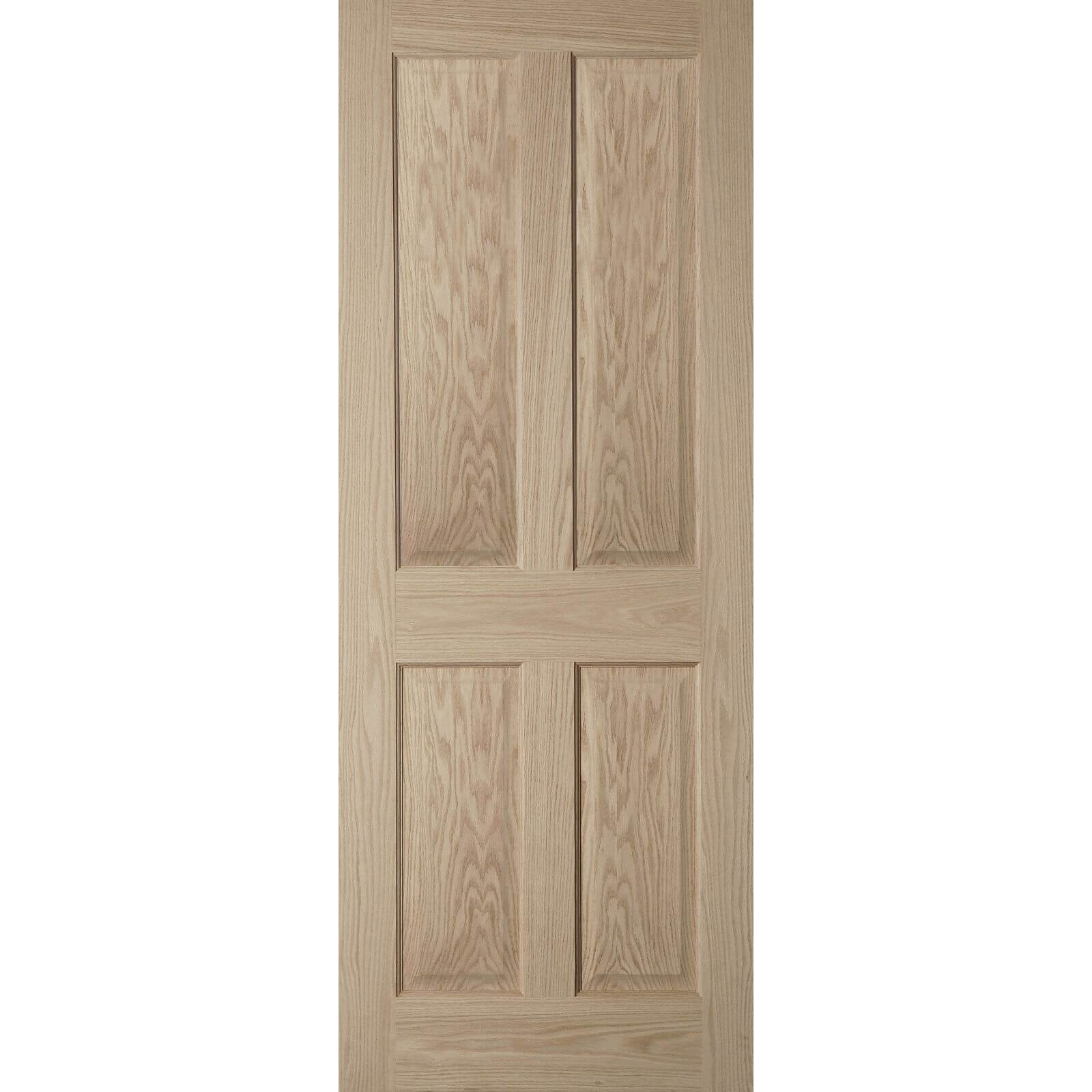 4 Panel Oak Veneer Internal Door - 762mm Wide