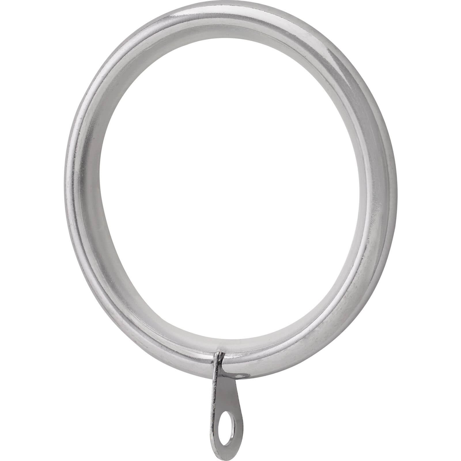 Chrome 28mm Curtain Rings 4 pack