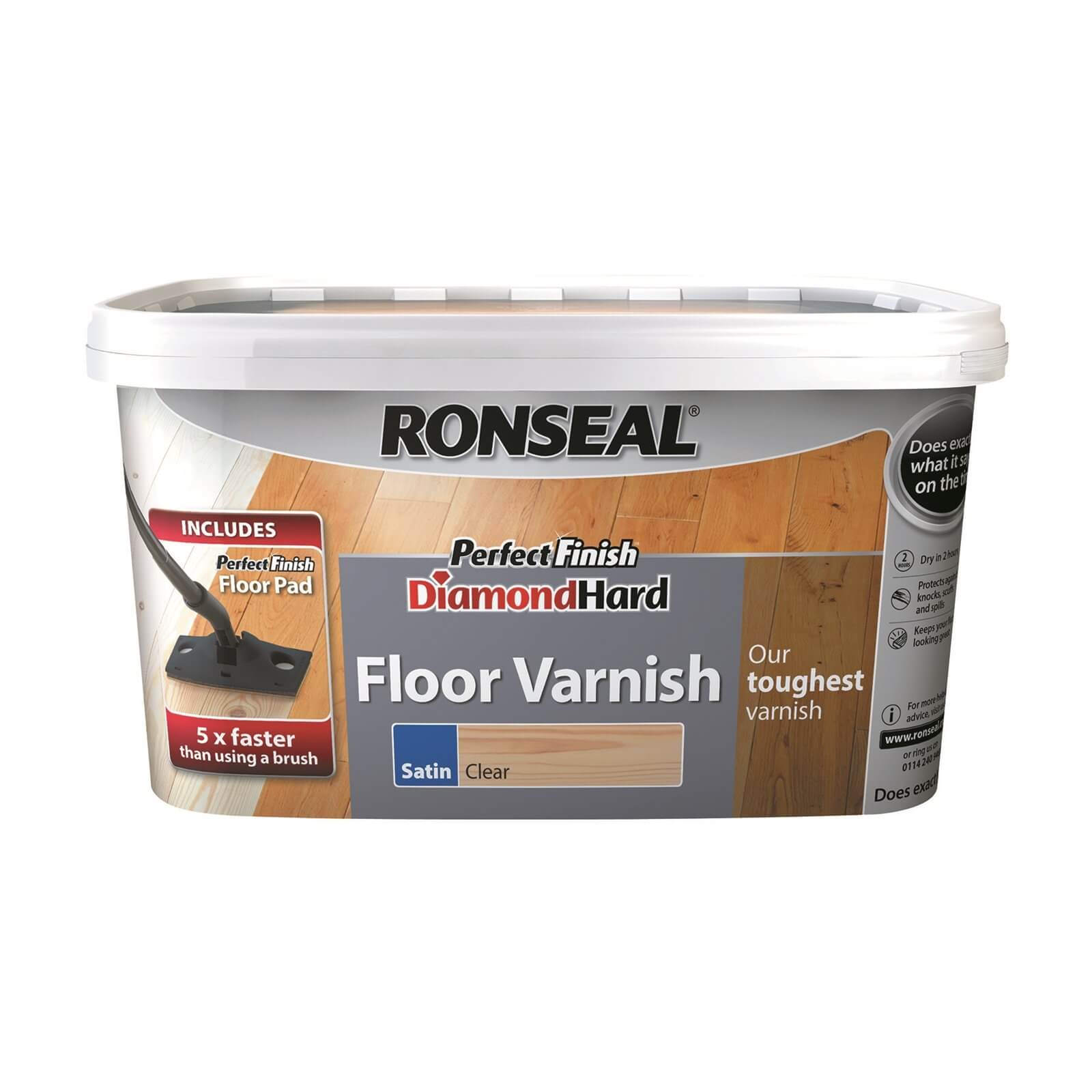 Ronseal Perfect Finish Diamond Hard Floor Varnish Satin