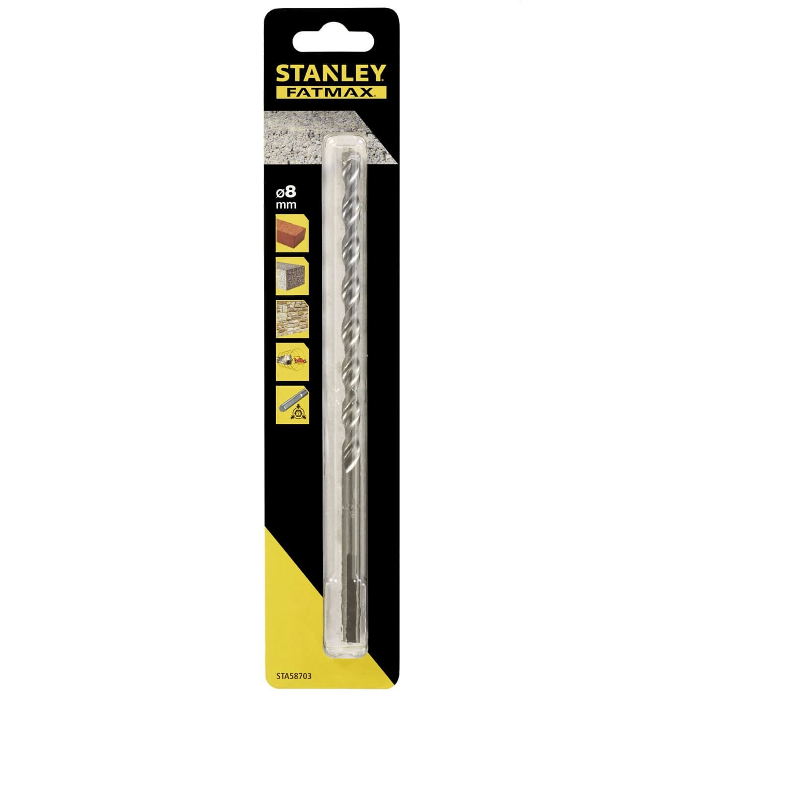 Stanley Fatmax Masonry Drill Bit 8 x 200mm STA58703QZ Homebase