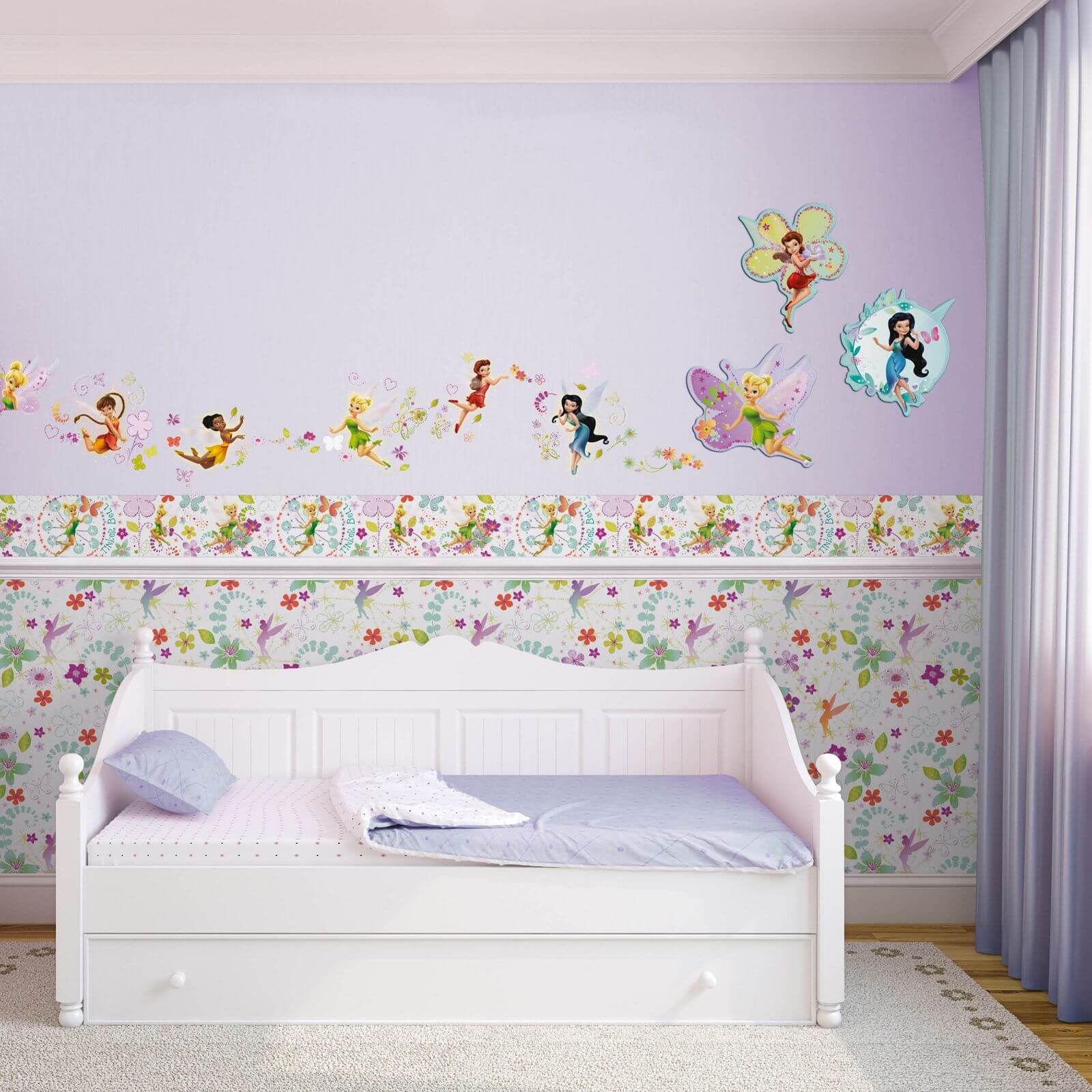 Disney Tinkerbell Fairytale Garden Wallpaper Border