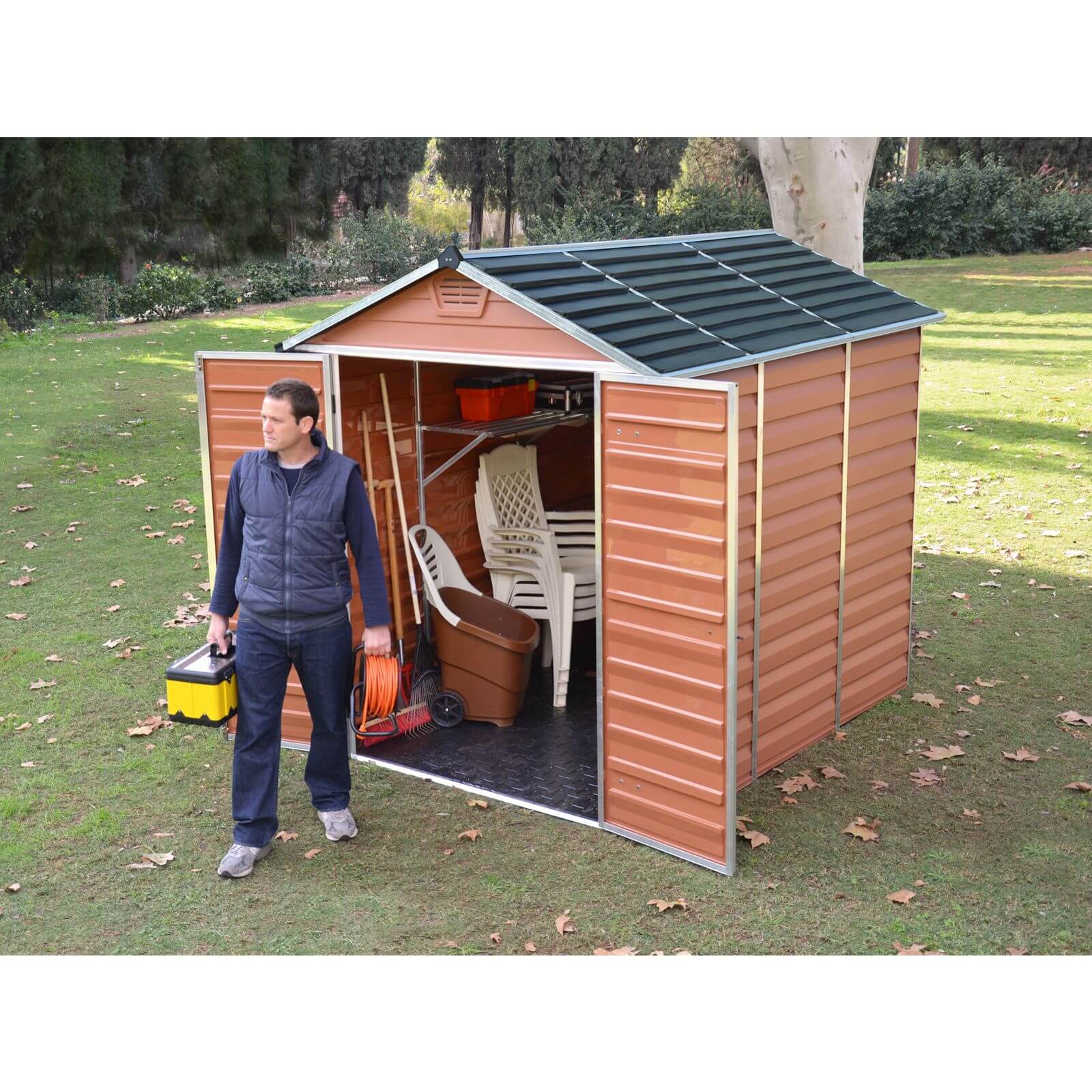 Palram SkyLight 6x8ft Amber Apex Shed