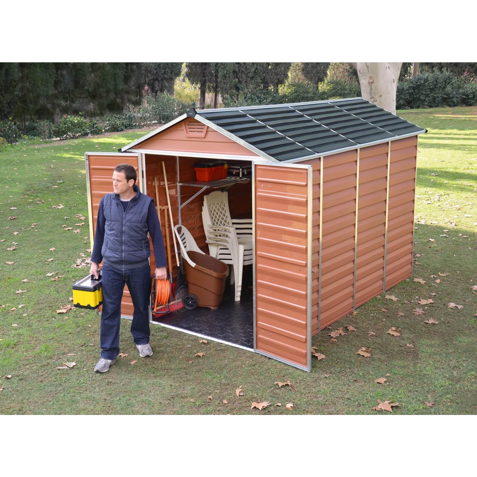 Palram SkyLight 6x10ft Amber Apex Shed