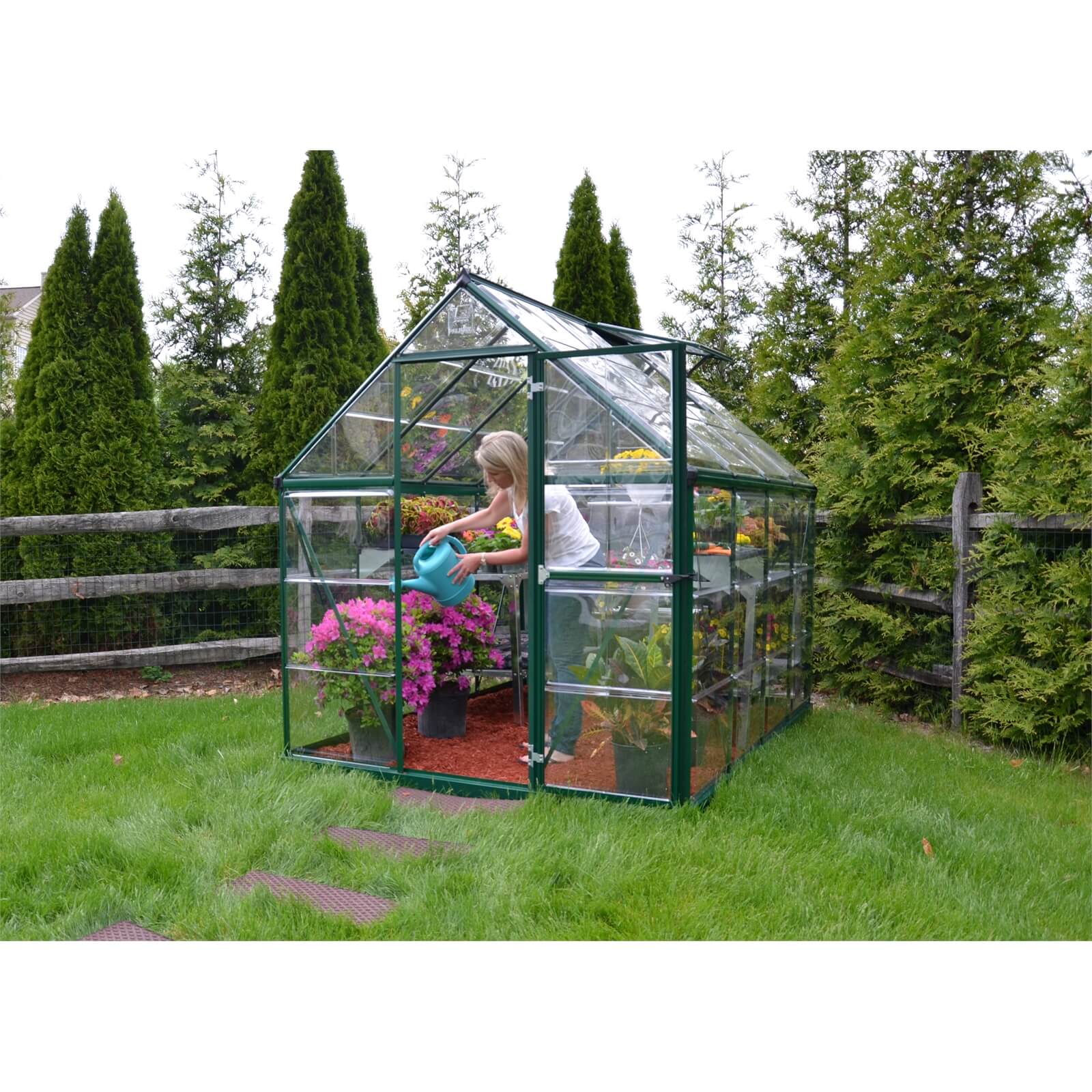Palram 6 x 8ft Canopia Harmony Greenhouse - Green