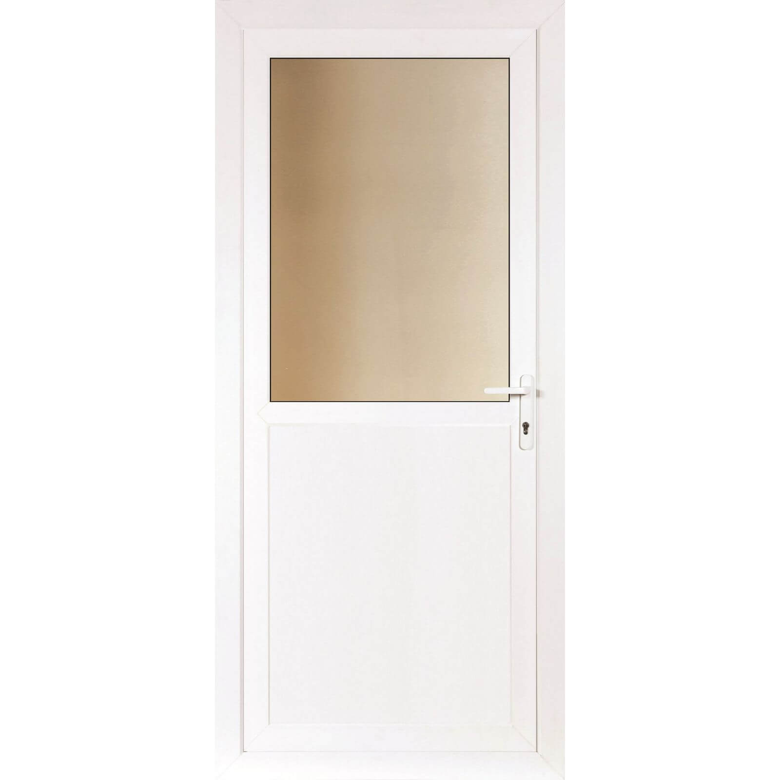 Brighton Rear Door Set - Clear Half Glazed Left Hand Hung - 840mm Wide 2085mm High