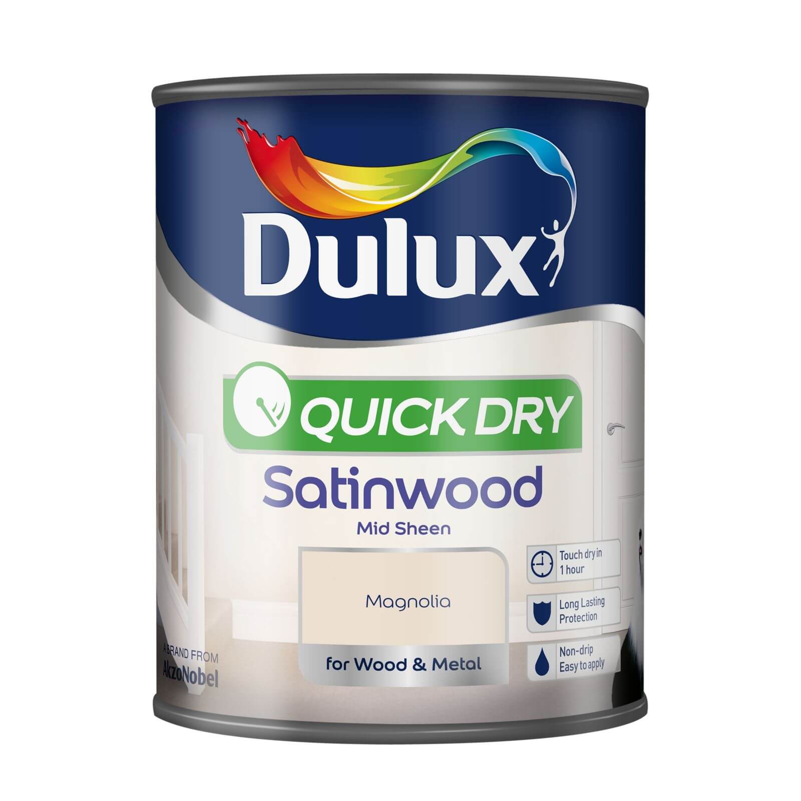 Dulux Quick Dry Satinwood Magnolia - 750ml