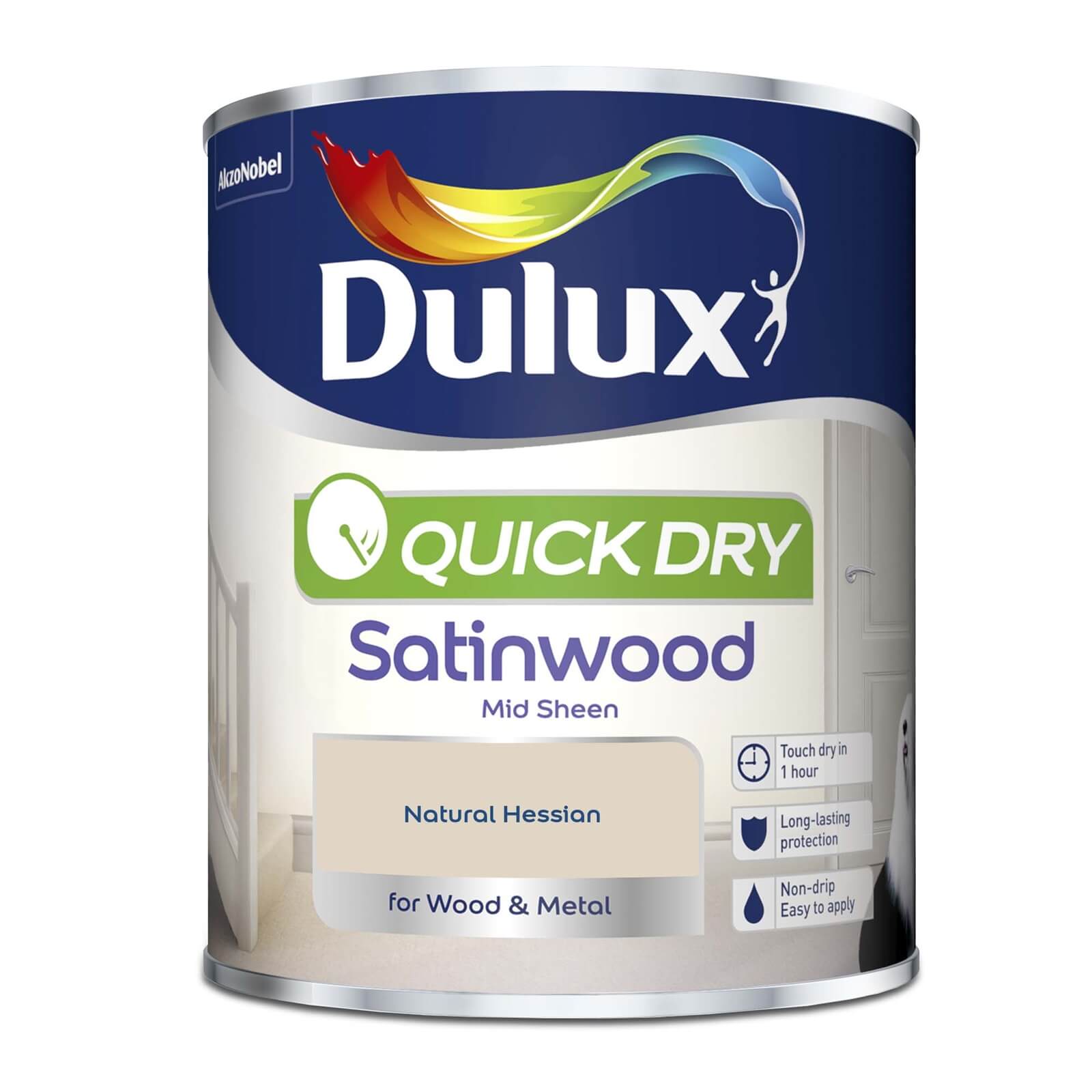 Dulux Quick Dry Satinwood Natural Hessian - 750ml