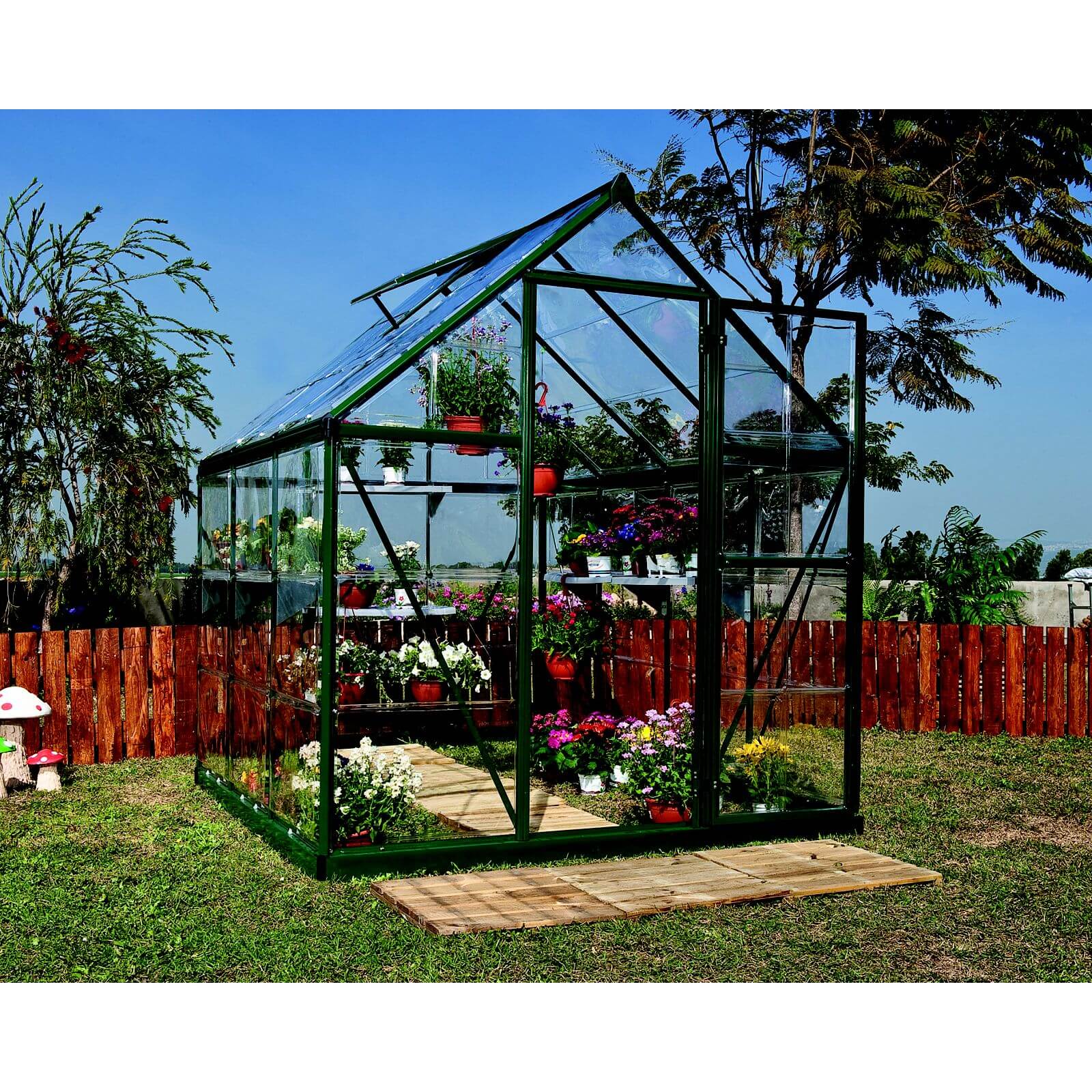 Palram 6 x 6ft Canopia Harmony Greenhouse - Green