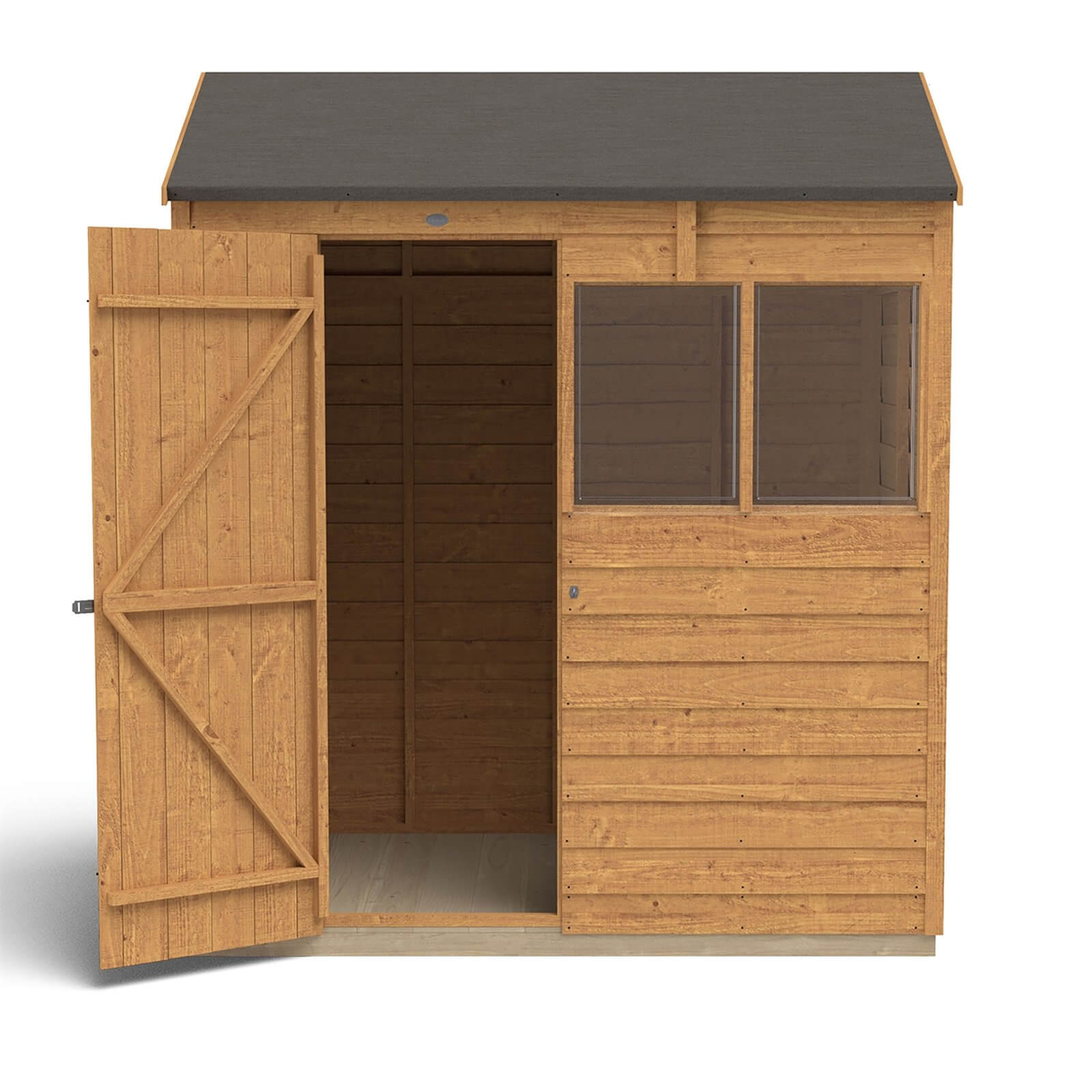 Forest Overlap 6 x 4ft Dip Treated Reverse Apex Shed