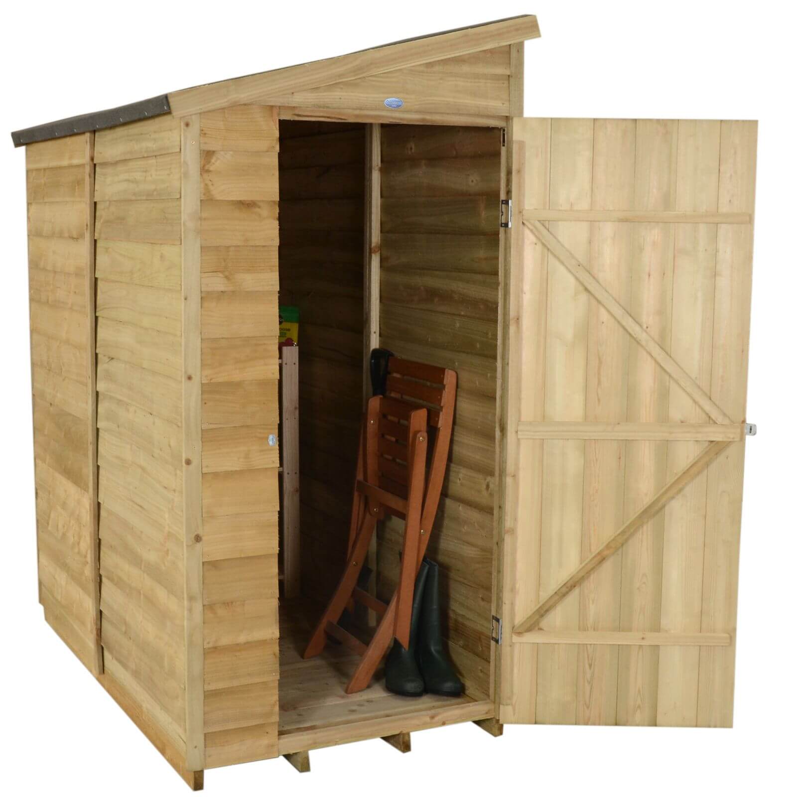 6x3ft Forest Overlap Pent Wooden Shed