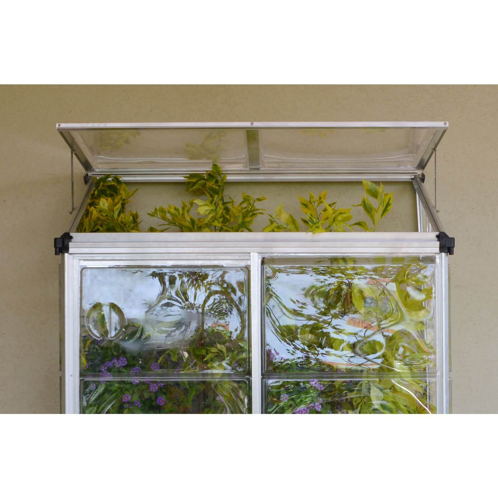 Palram - Canopia Lean To Grow House 4X2 Silver Clear