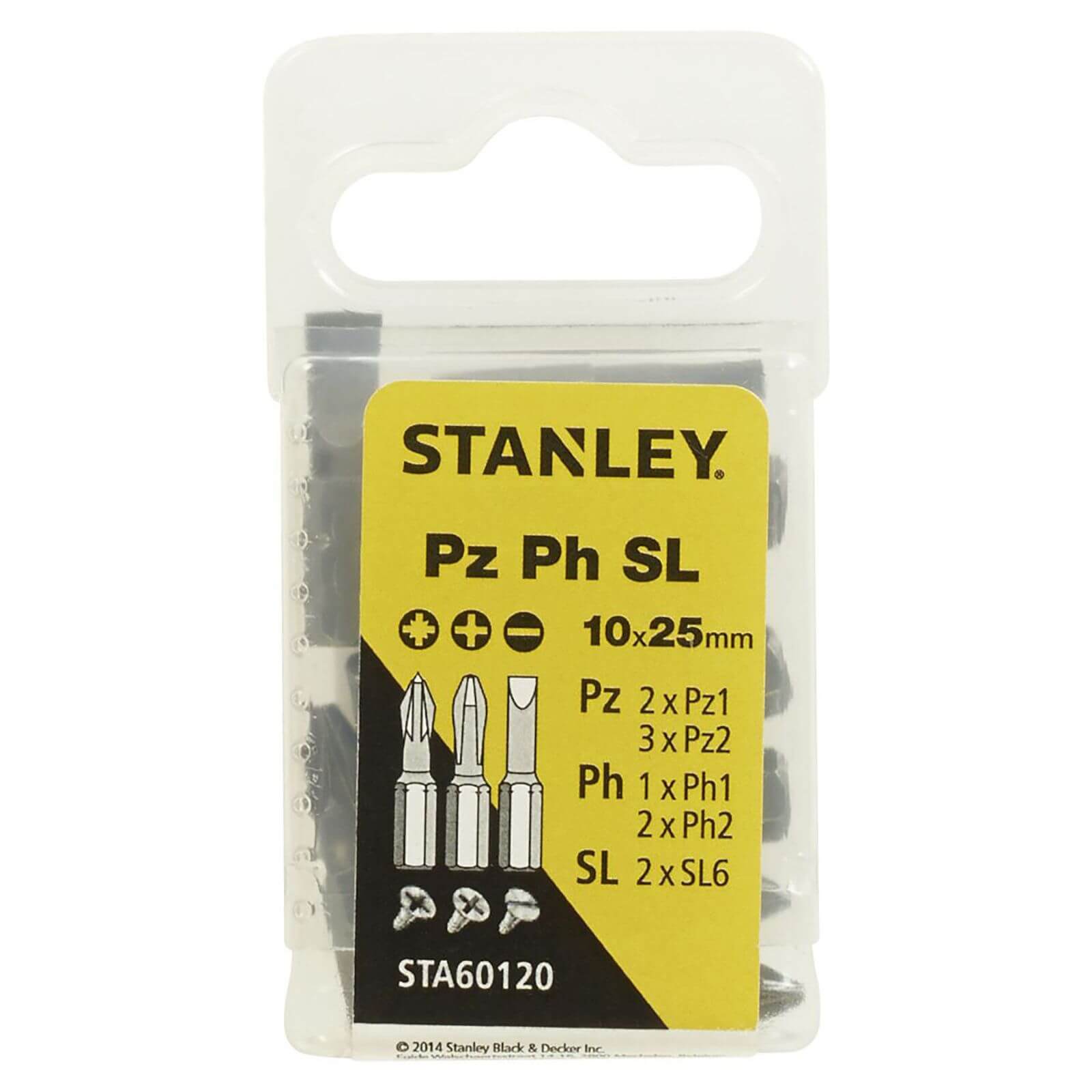 Stanley Fatmax 10Pc Mixed PZ/PH/Slotted 25mm - STA60120-XJ