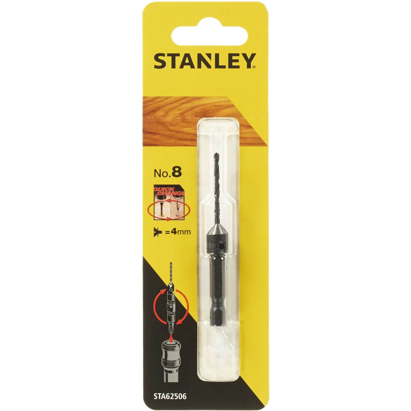 Stanley Pilot Drill Bit And 8 Countersink - STA62506-XJ