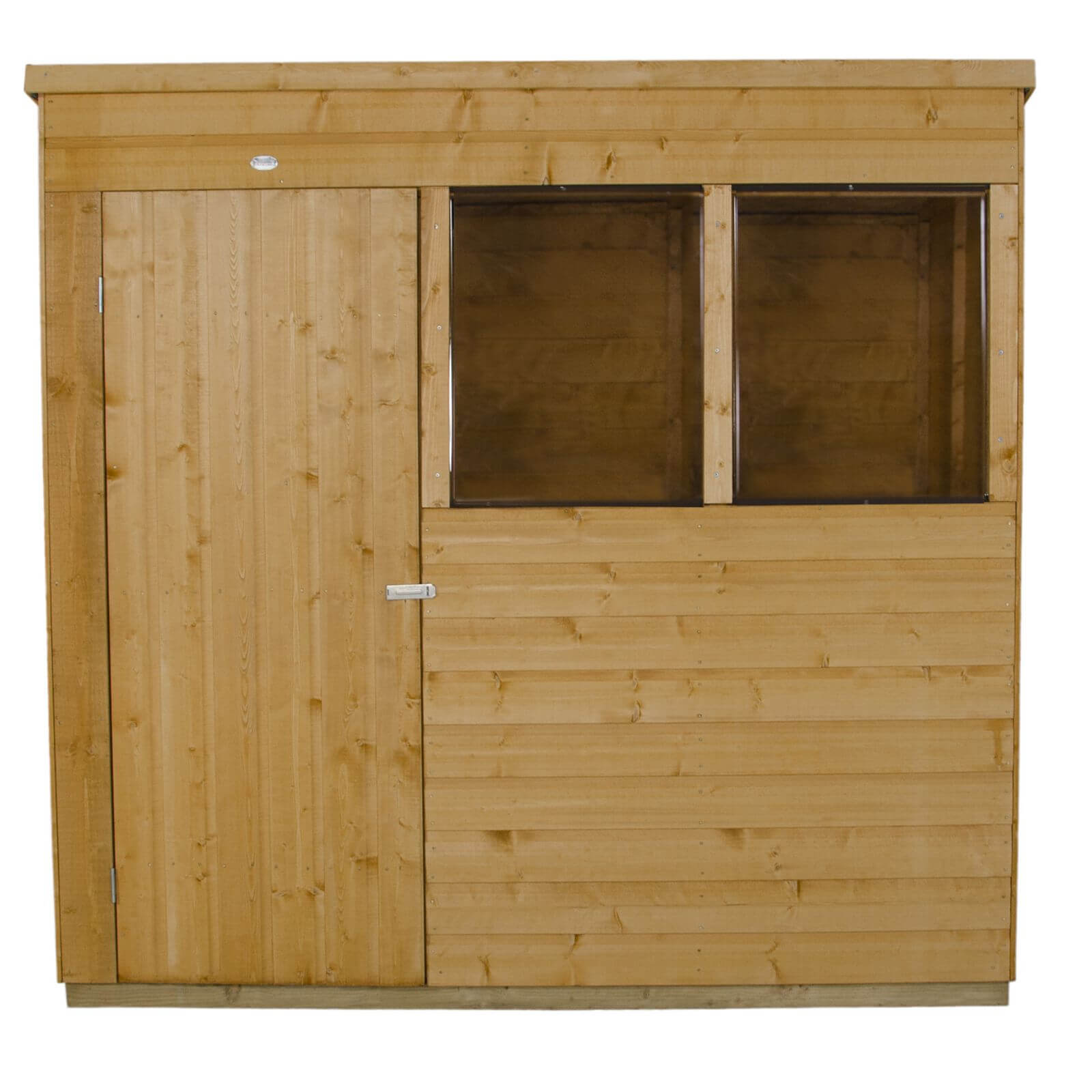 7x5ft Forest Golden Brown Shiplap Pent Wooden Shed