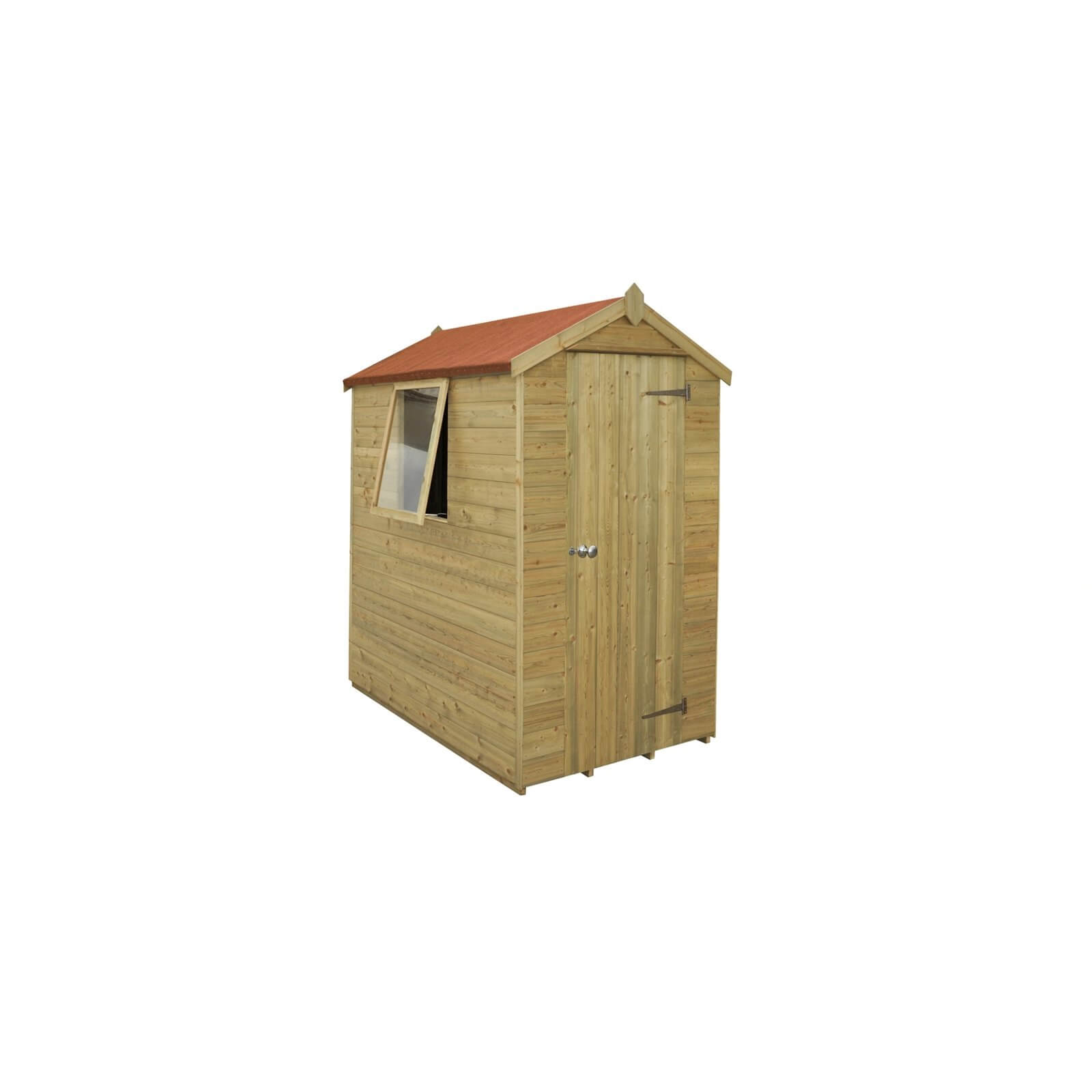 Forest Natural 6 x 4ftTimber Tongue & Groove Apex Wooden Shed -
