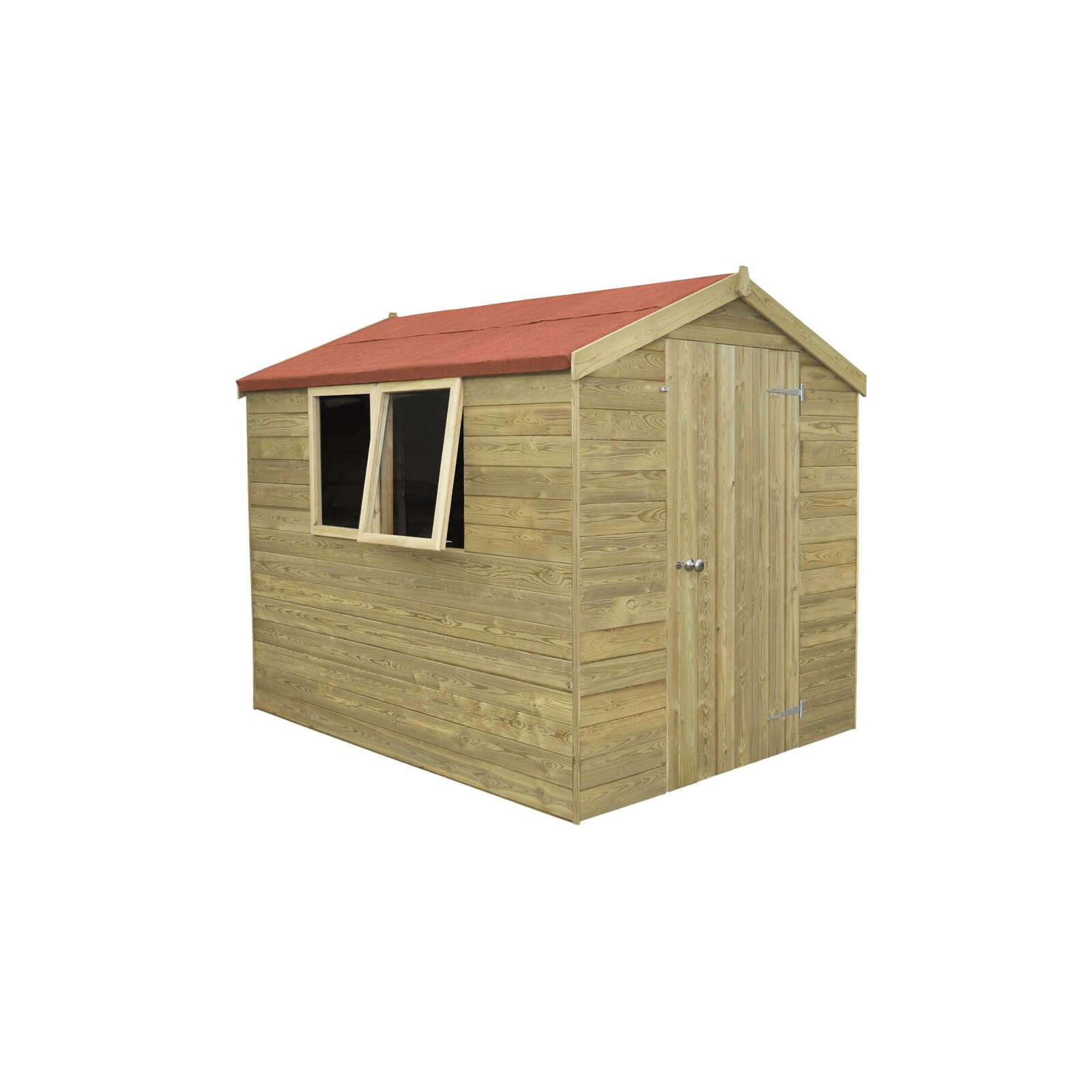 Forest Natural Timber Tongue & Groove Apex Wooden Shed - 8x6ft
