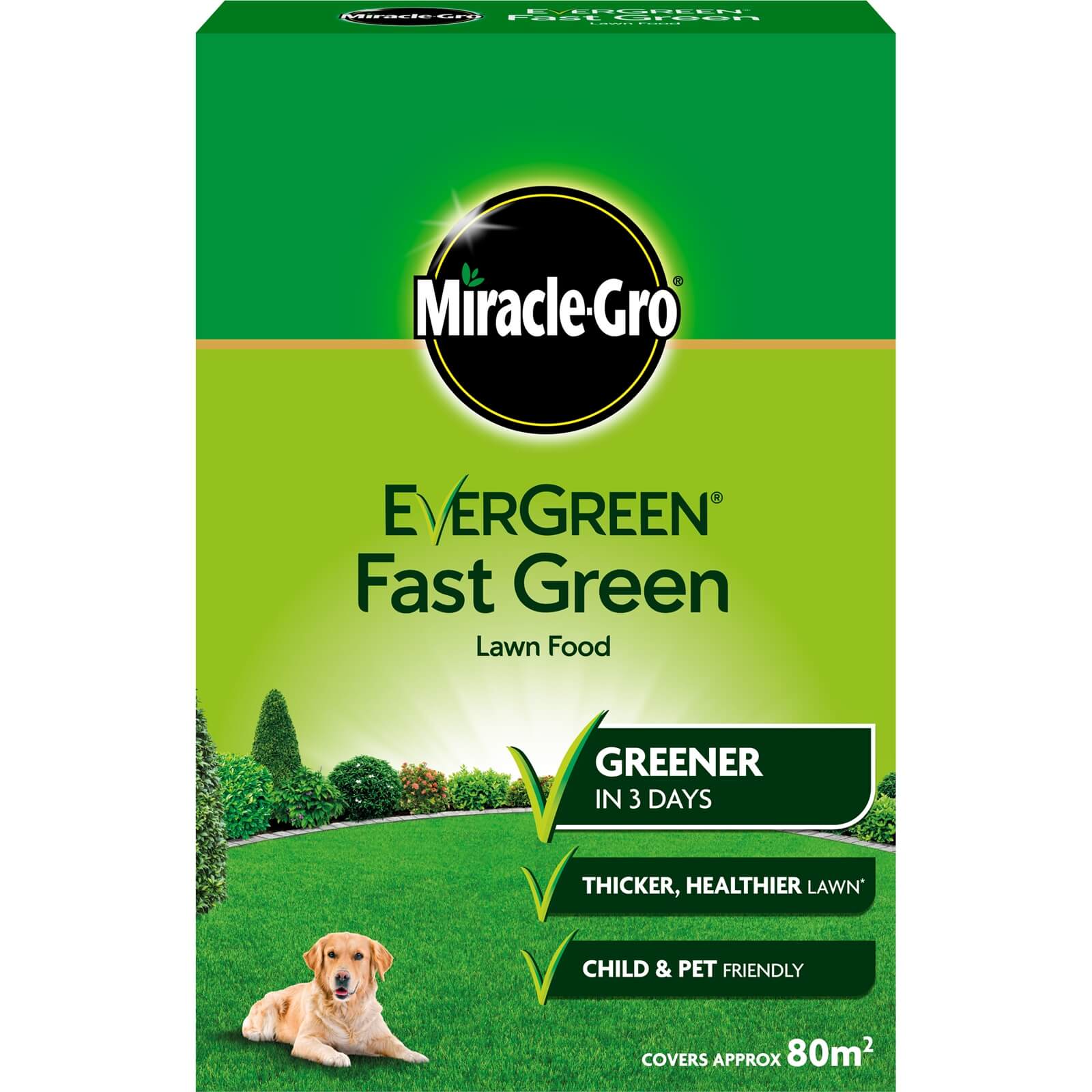 Miracle-Gro Evergreen Fast Green Lawn Food - 80m²