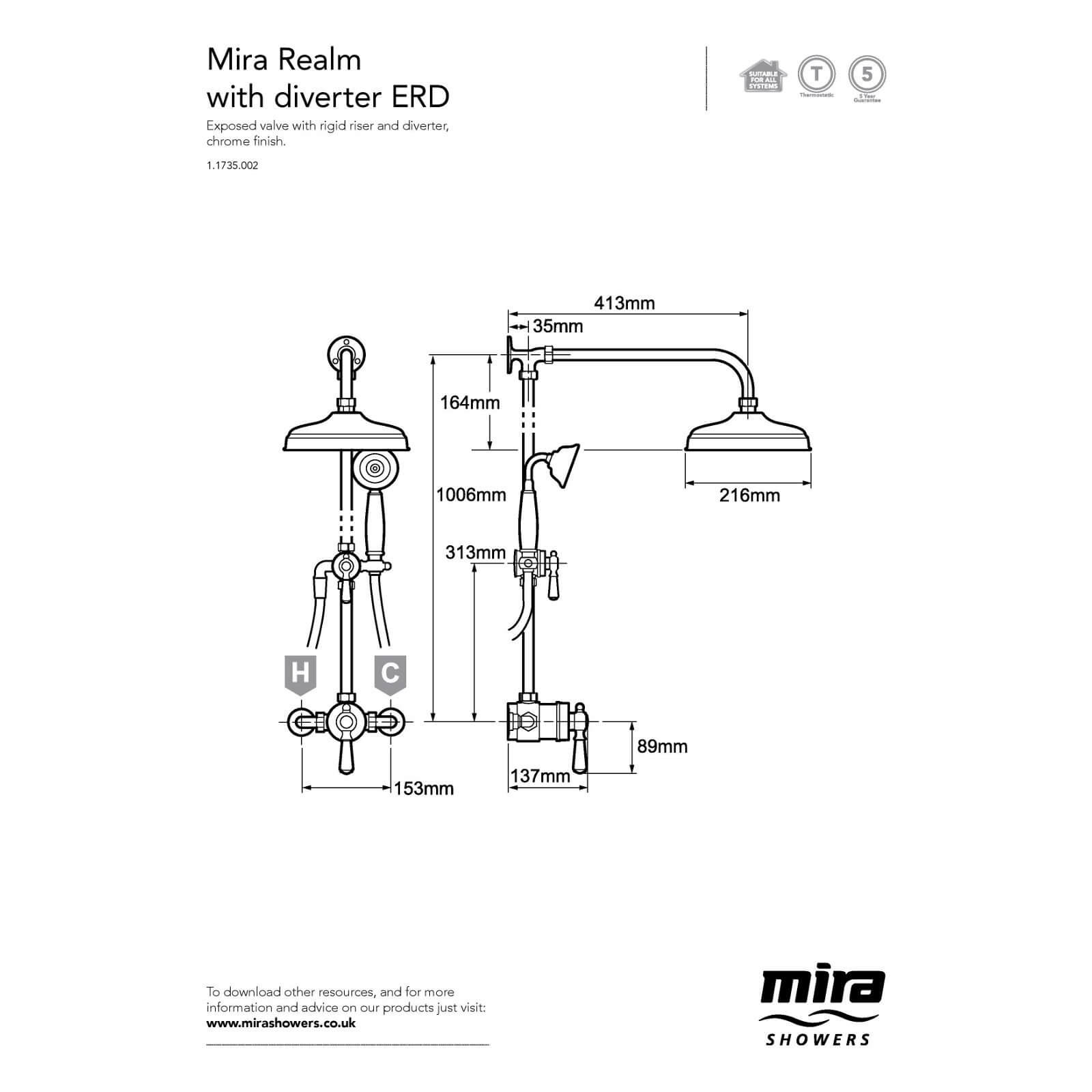 Mira Realm Traditional Mixer Shower