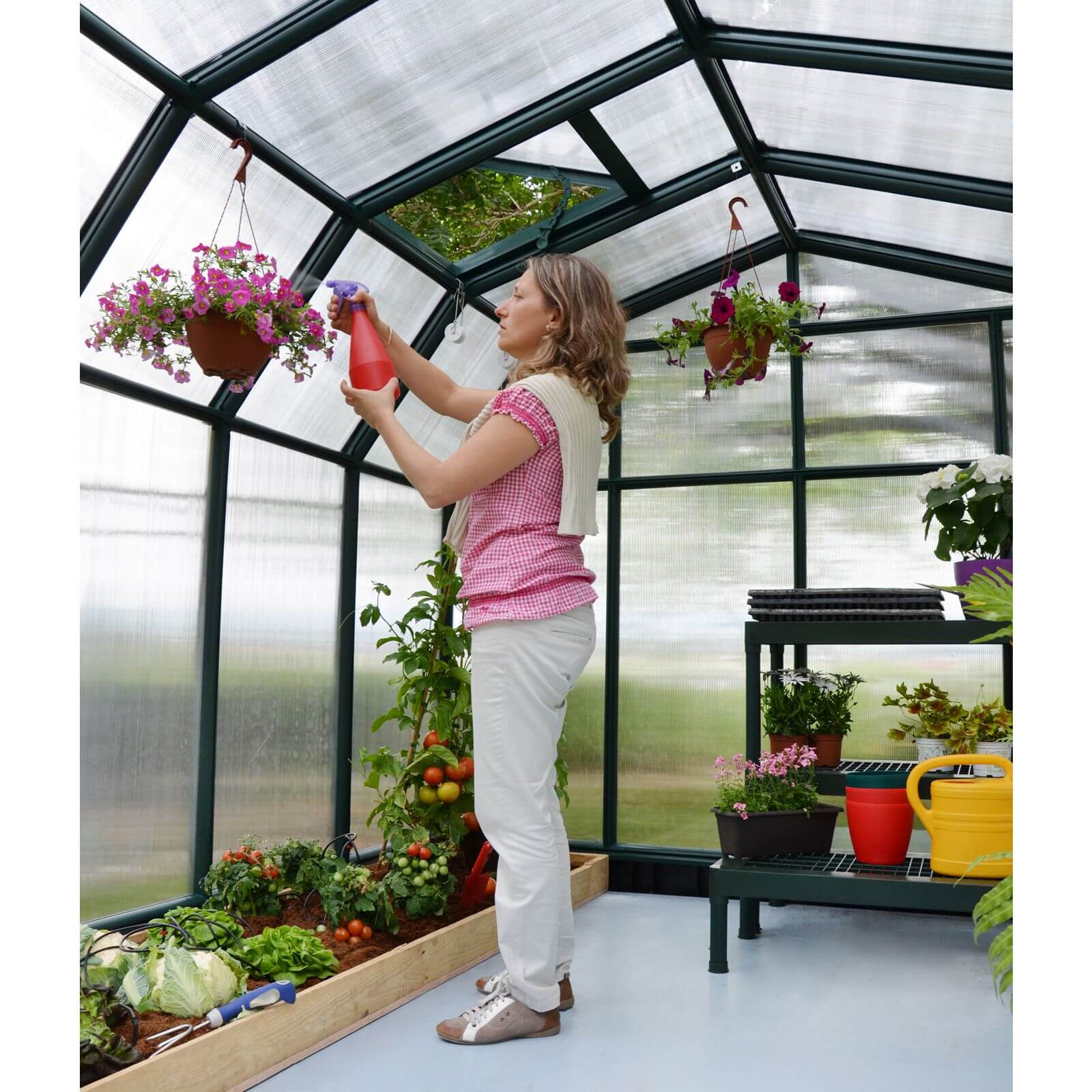 Palram 8 x 16ft  Canopia Hobby Gardener Greenhouse - Green