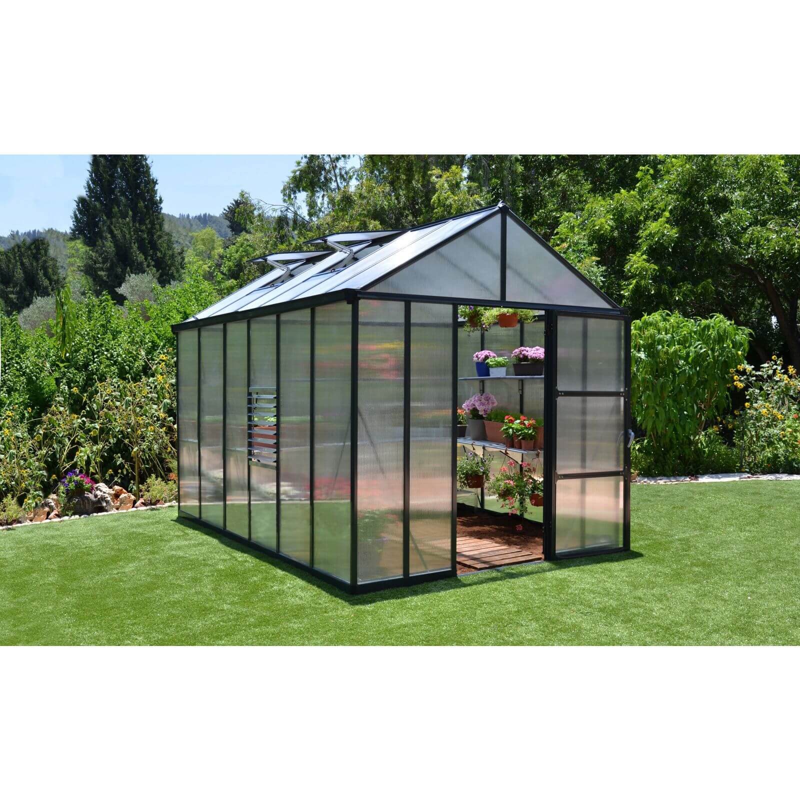 Palram 8 x 12ft Canopia Glory Greenhouse - Grey