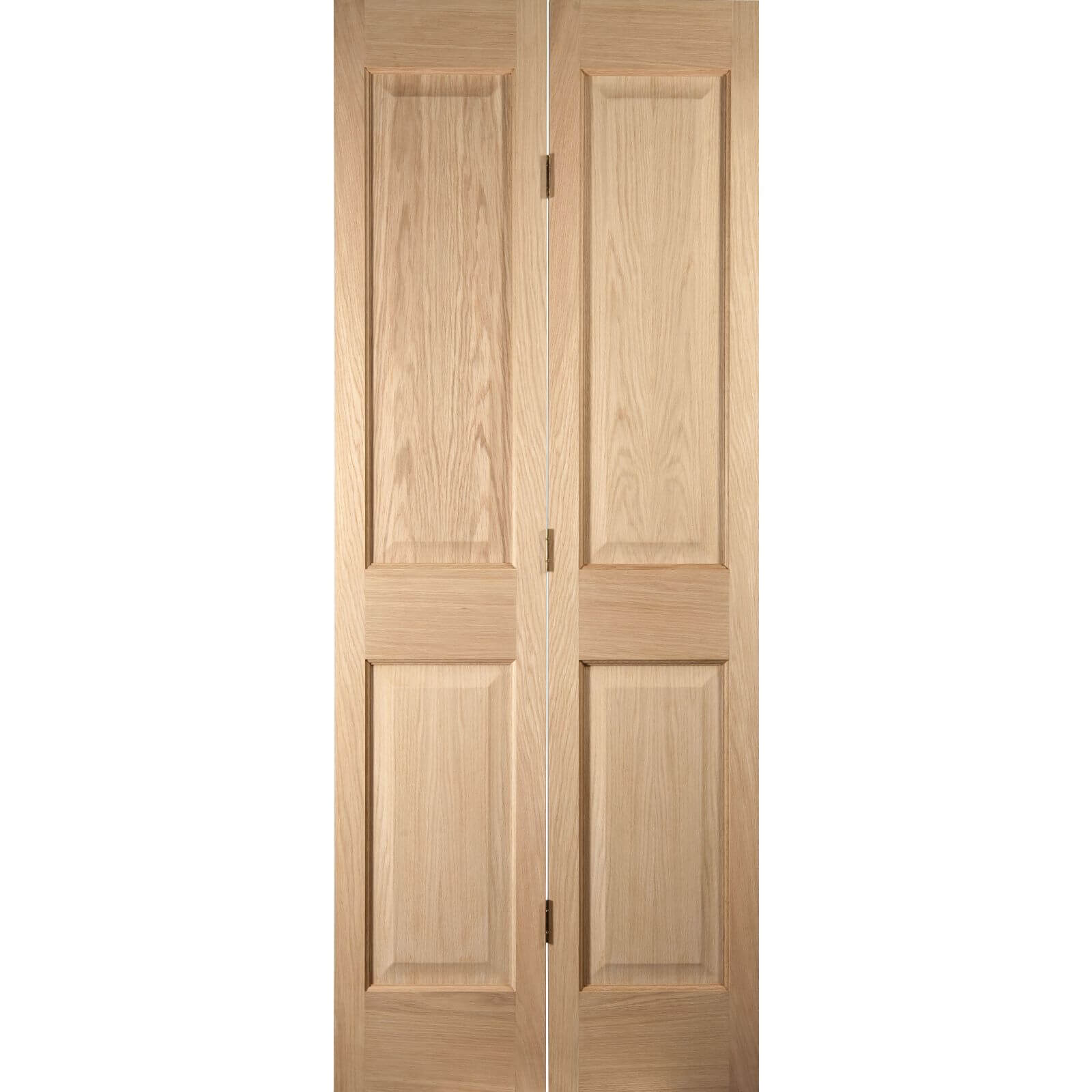 4 Panel White Oak Veneer Internal Bi-Fold Door - 762mm Wide
