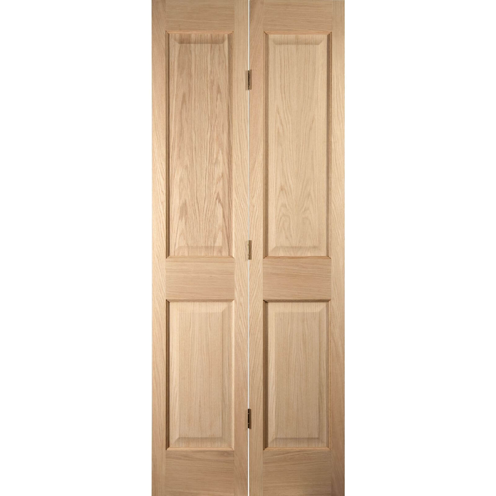 4 Panel White Oak Veneer Internal Bi-Fold Door - 610mm Wide