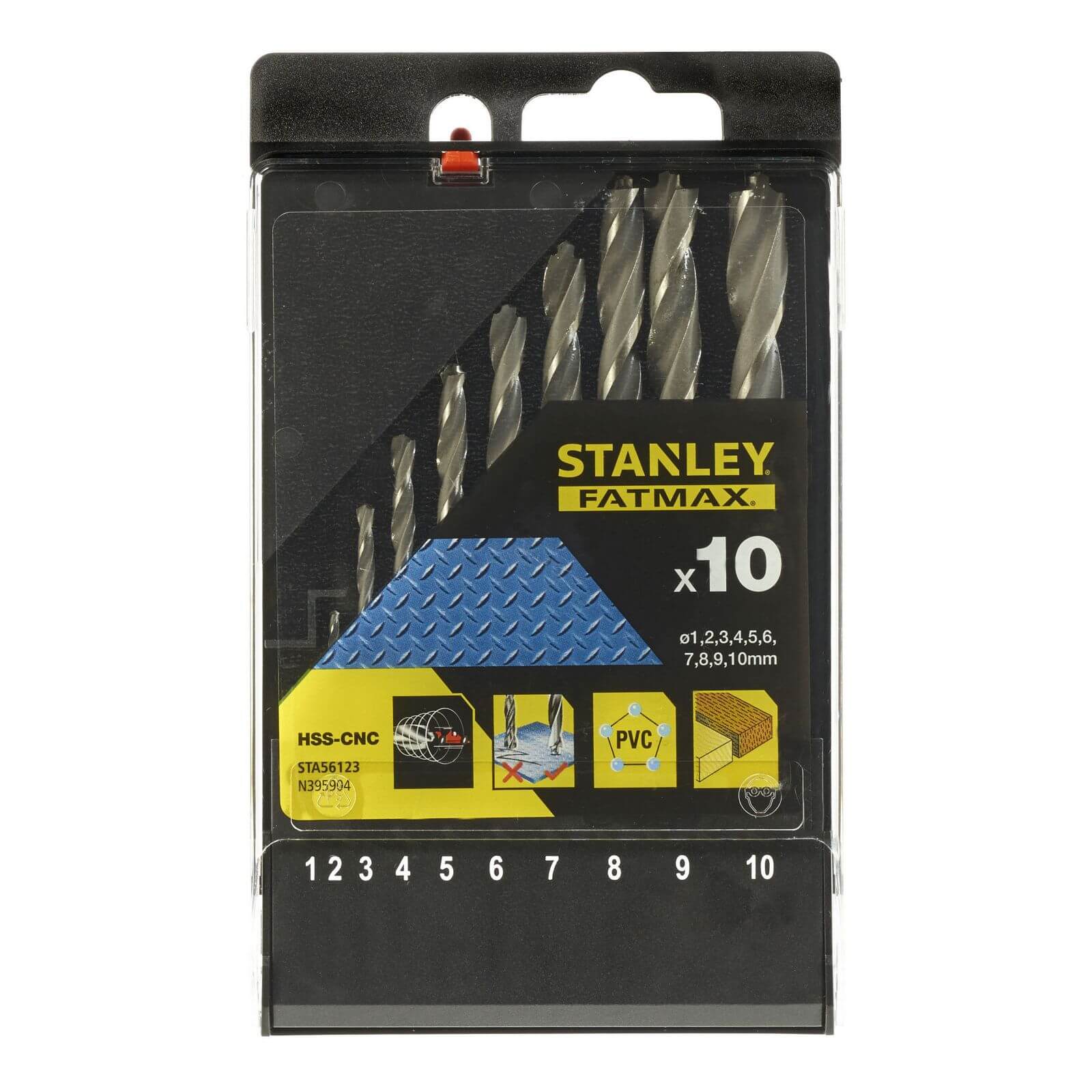 Stanley Fatmax 10Pc Bullet Metal Drill Bit Set -STA56123-XJ