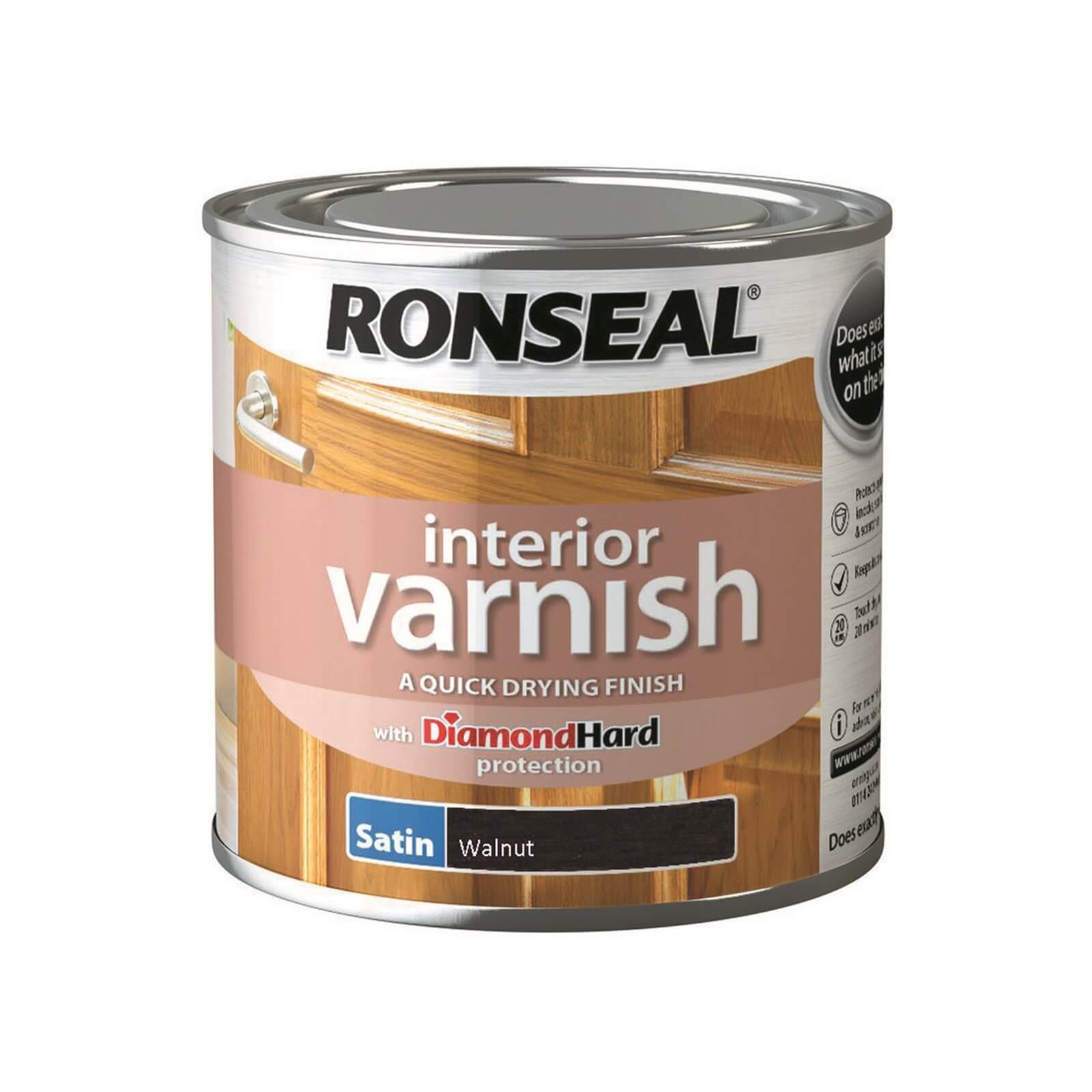 Ronseal Interior Varnish Satin Walnut - 250ml