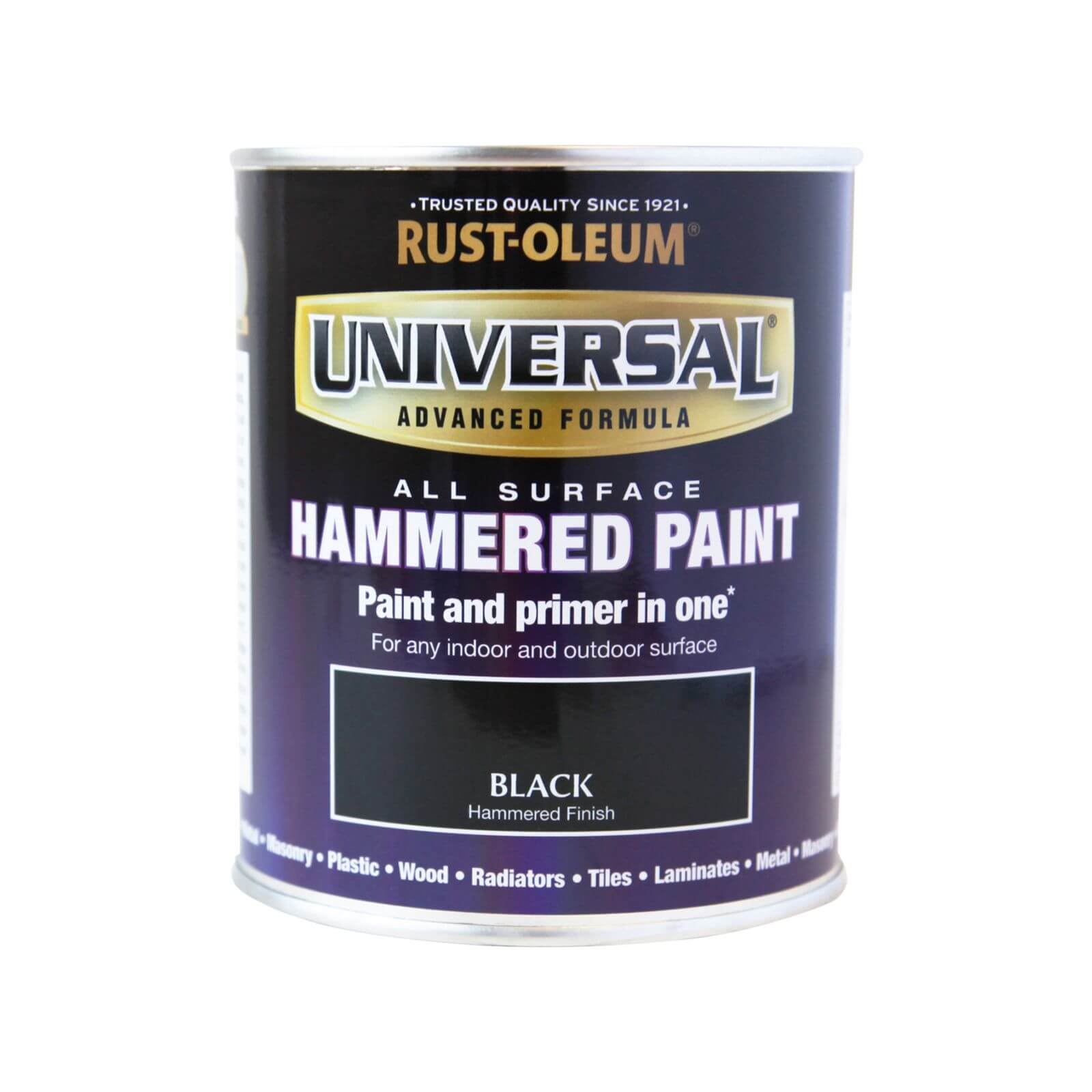 Rust-Oleum Universal All Surface Paint Hammered Black 750ml