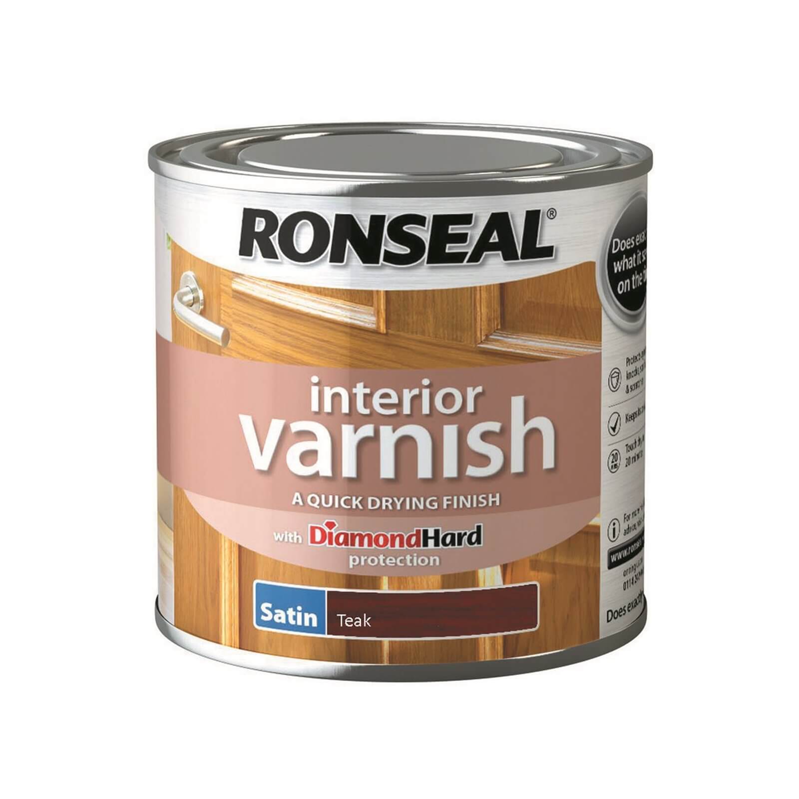 Ronseal Interior Varnish Satin Teak - 250ml