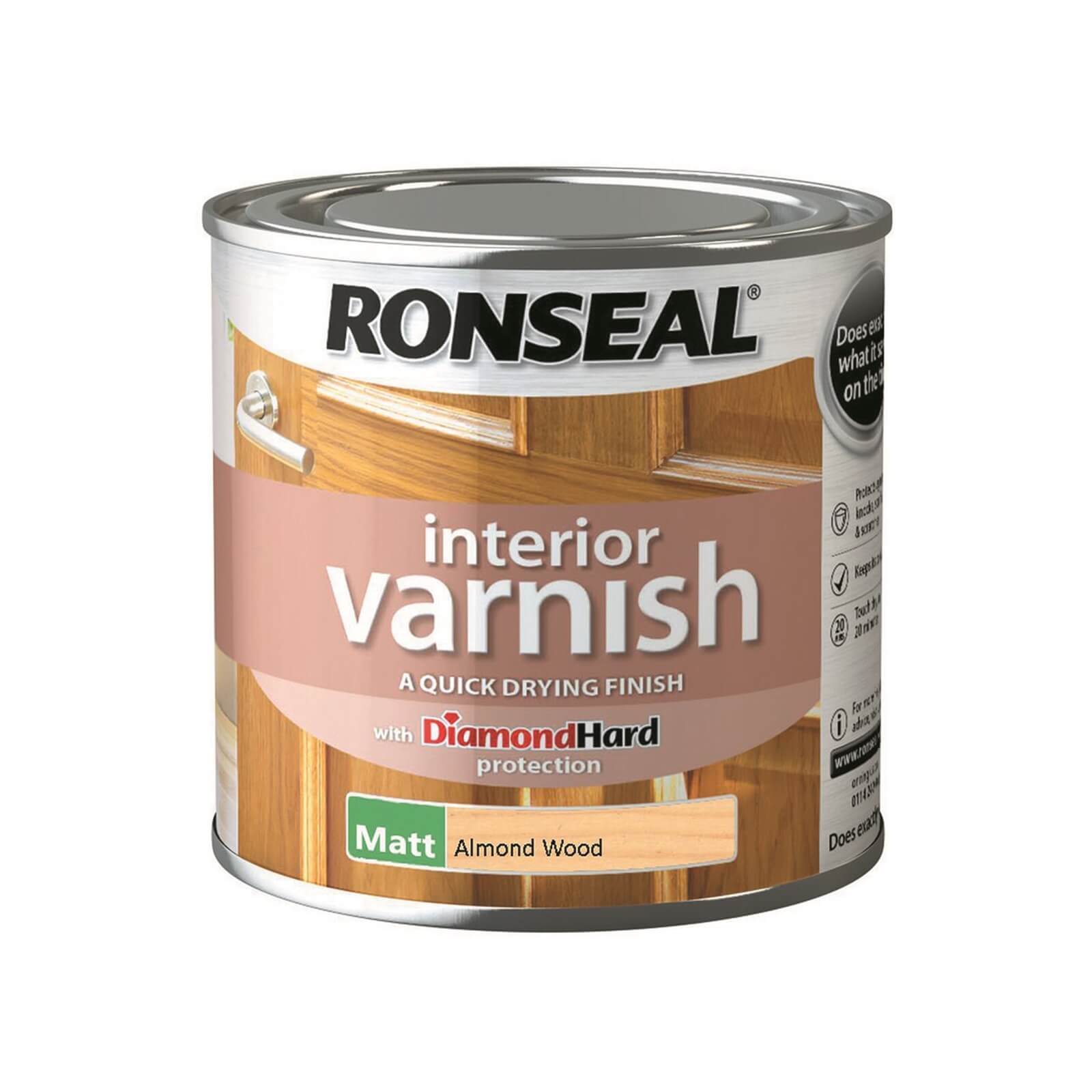 Ronseal Interior Varnish Matt Almond Wood - 250ml