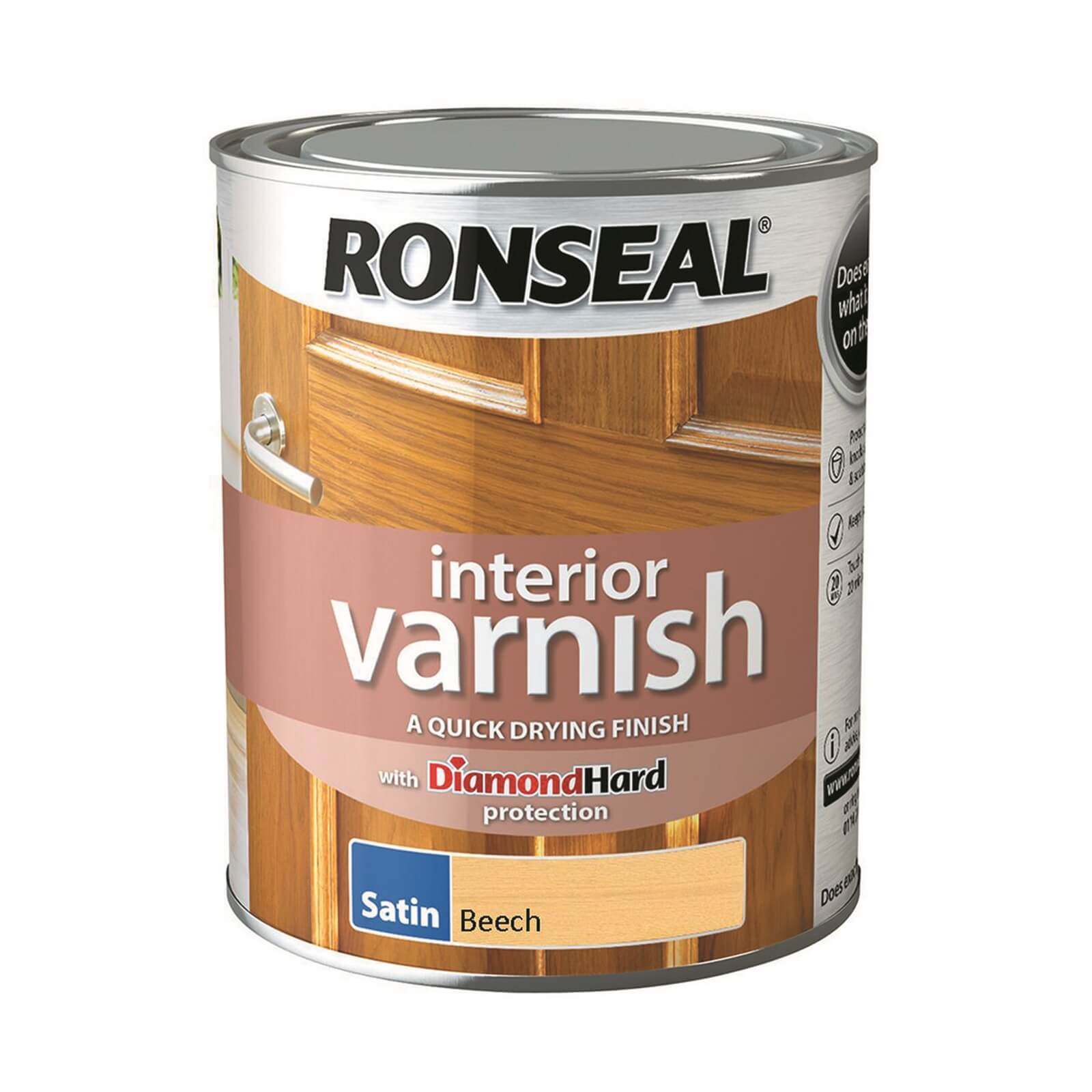 Ronseal Interior Varnish Satin Beech - 750ml