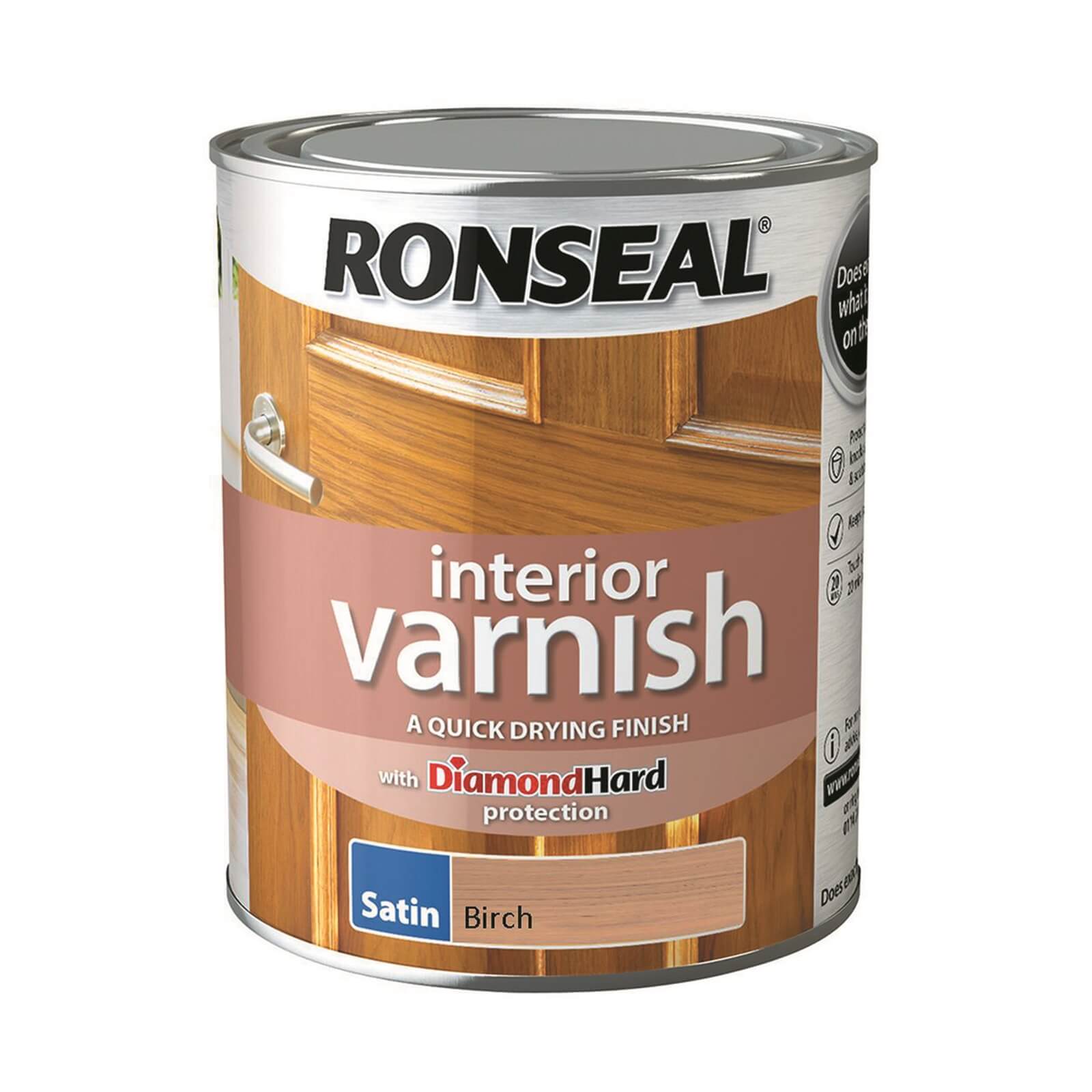 Ronseal Interior Varnish Satin Birch - 750ml