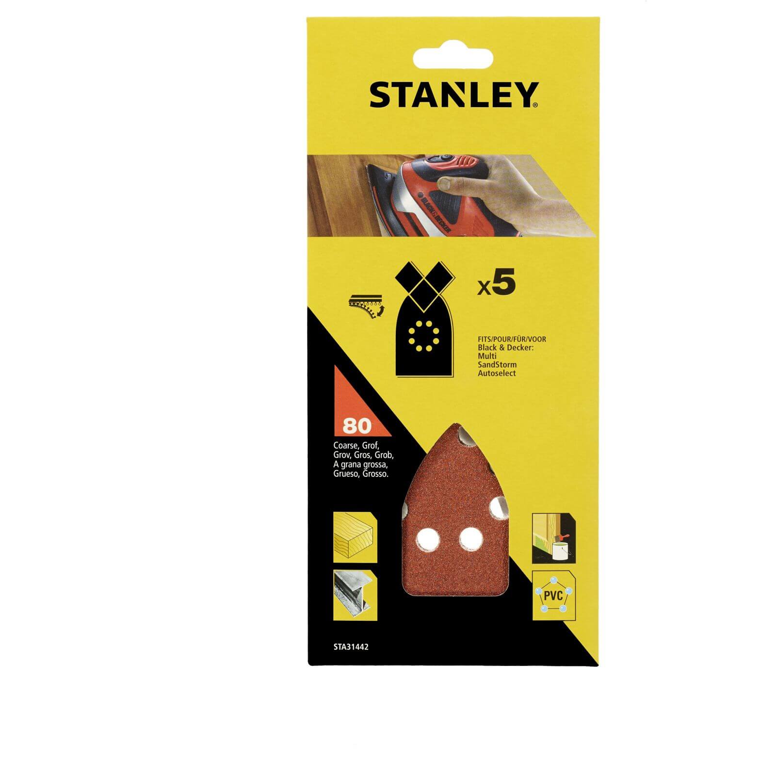 Stanley Sanding Sheets - 80G - STA31442-XJ