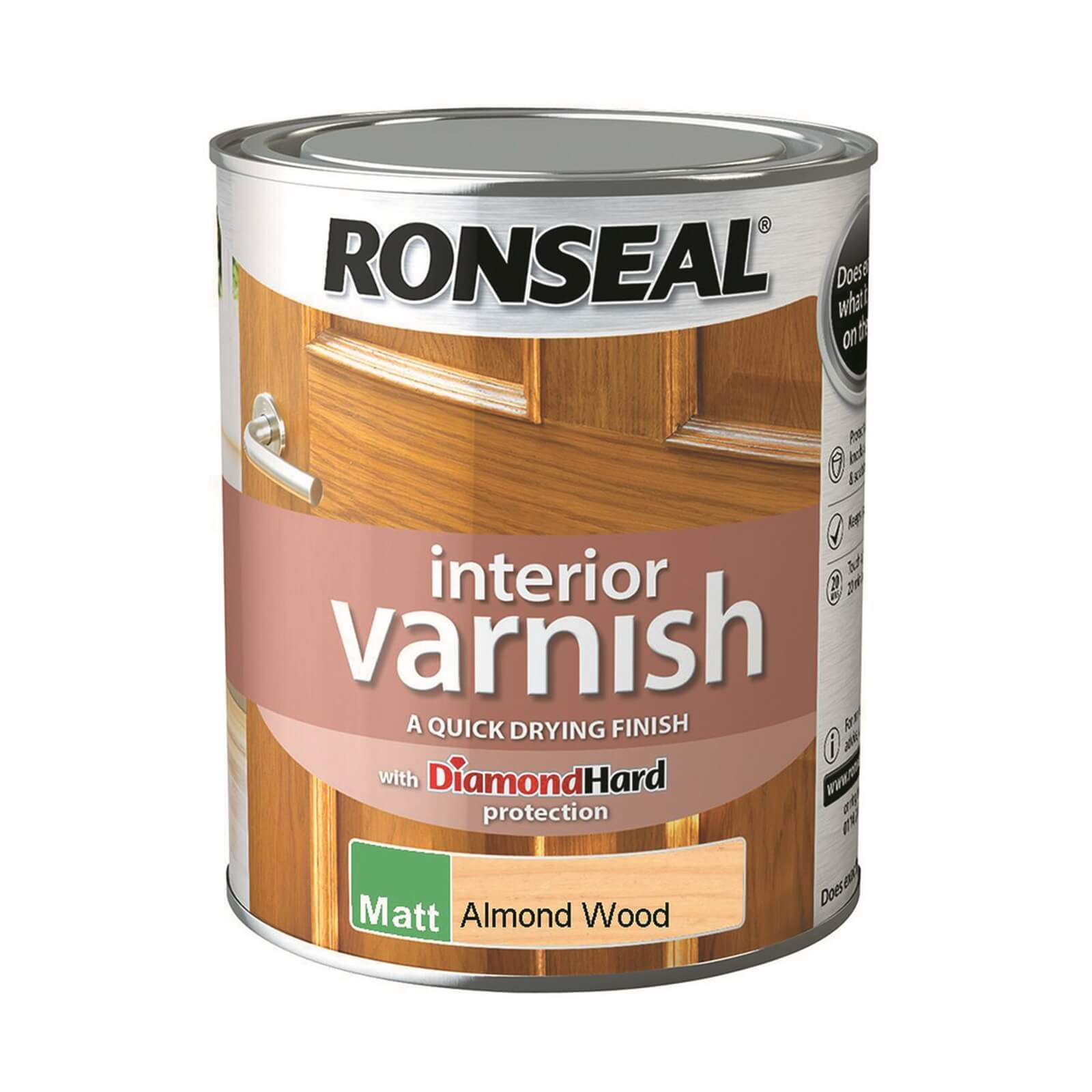 Ronseal Interior Varnish Matt Almond - 750ml