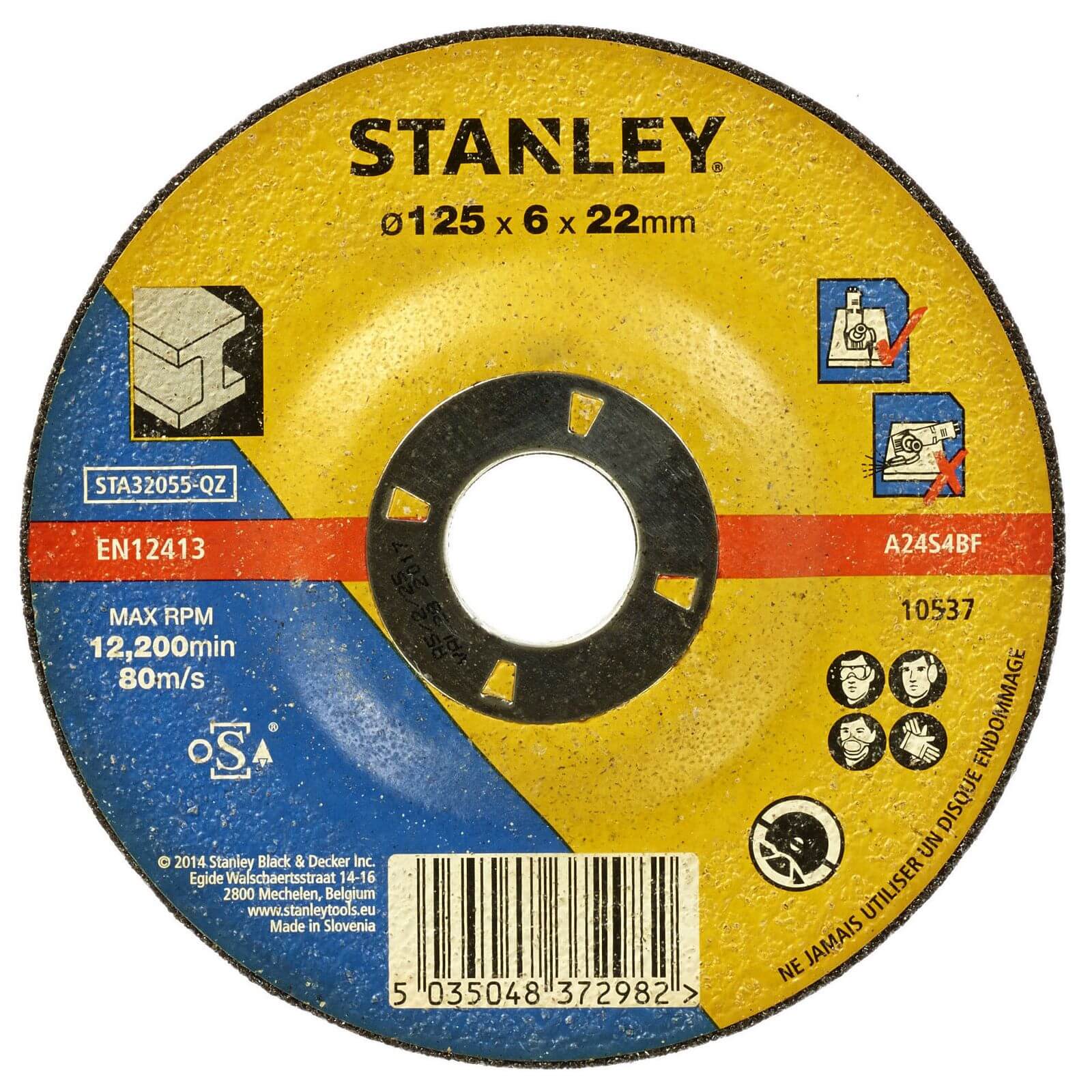 Stanley 125mm Metal Grinding Disc - STA32055-QZ