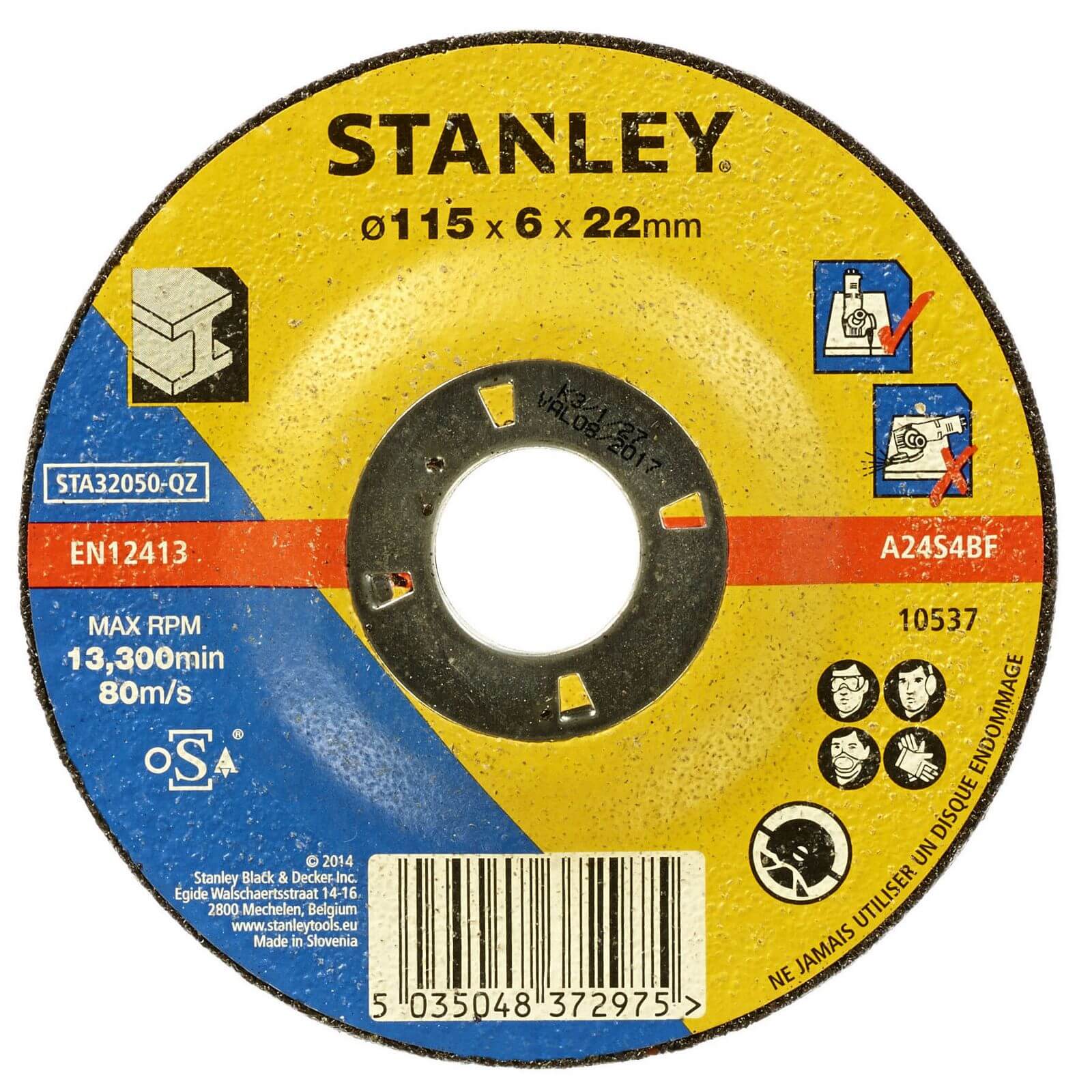 Stanley 115mm Metal Grinding Disc - STA32050-QZ
