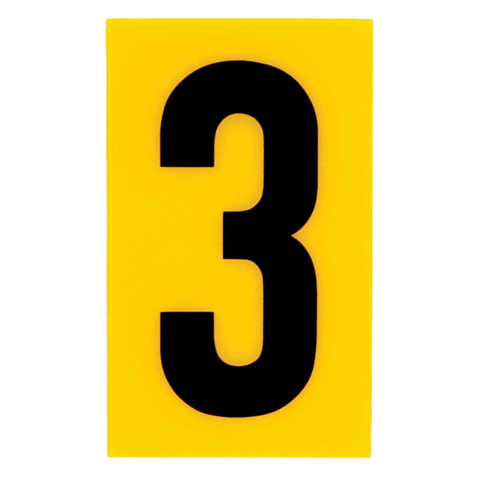 Breeze Yellow Self Adhesive House Number - 60mm - 3