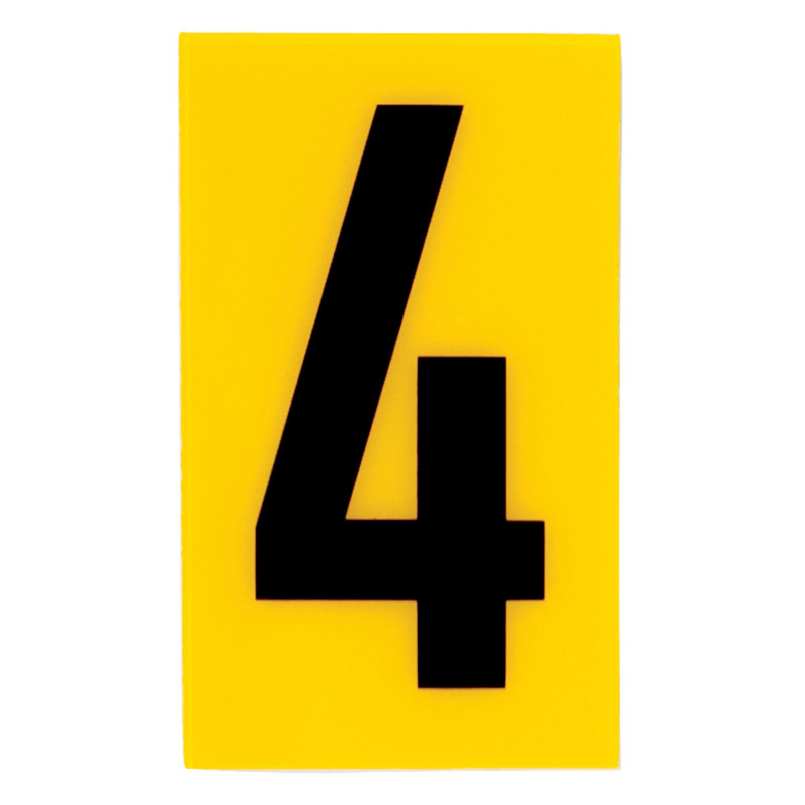 Breeze Yellow Self Adhesive House Number - 60mm - 4