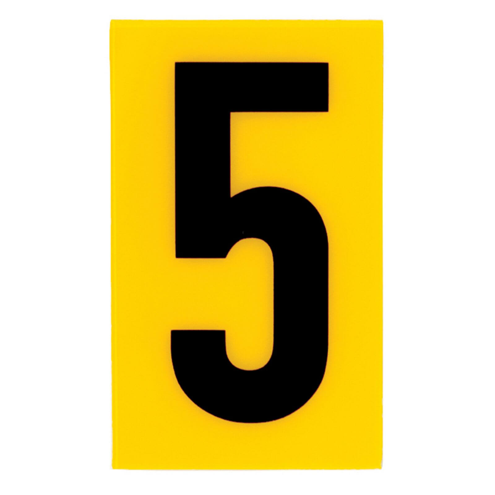 Breeze Yellow Self Adhesive House Number - 60mm - 5