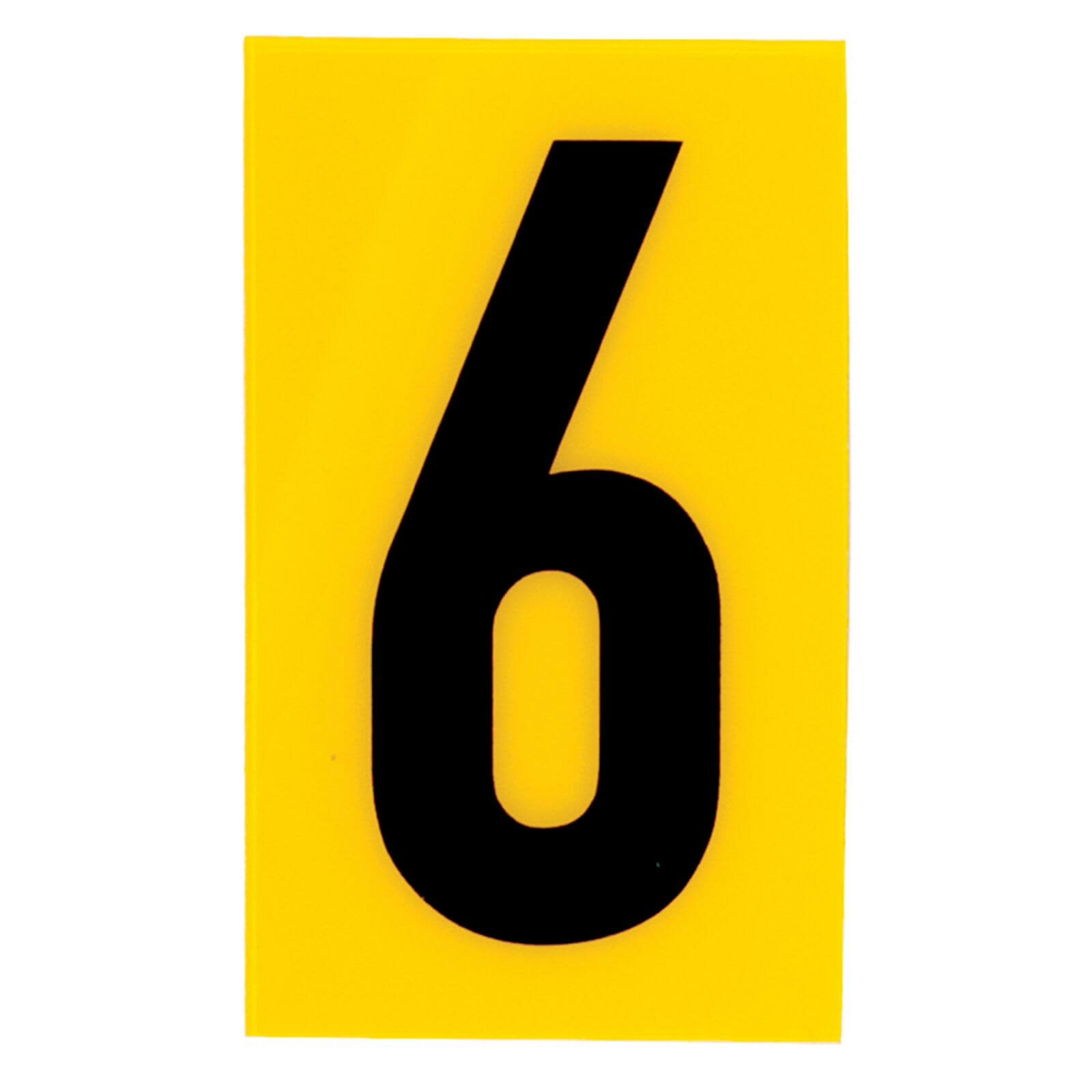 Breeze Yellow Self Adhesive House Number - 60mm - 6