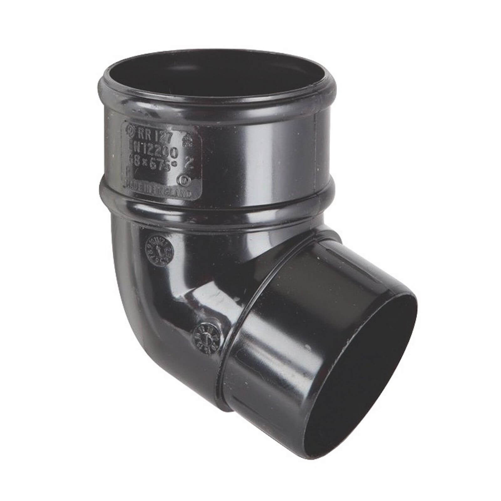 Polypipe Downpipe Offset Bend - 68mm x 112.5 Degree - Black